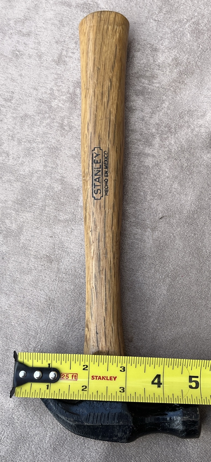 STANLEY Carpenters Claw Hammer Wooden Hickory HandleTool 16oz Mexico Great Con.
