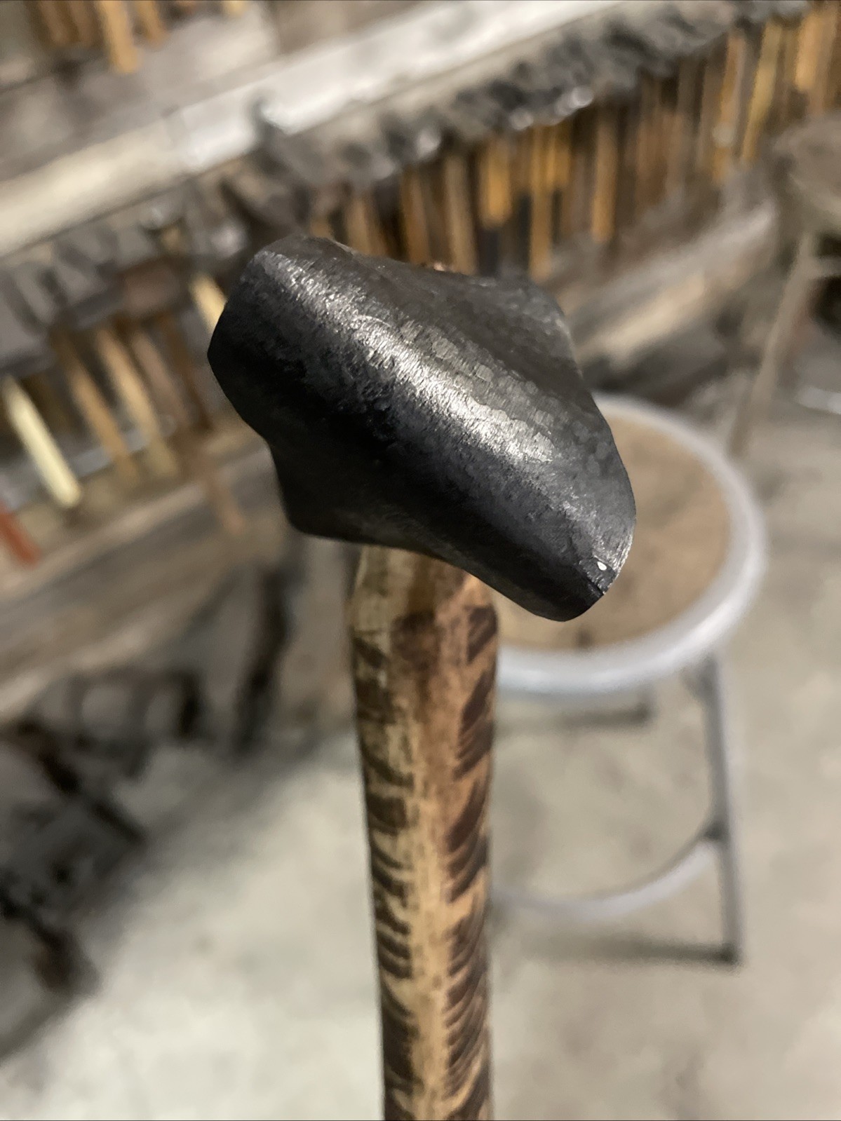 Rare 2 1/2 LB Hand Forged Double Diagonal Peen Blacksmithing Hammer/ 4140 Steel