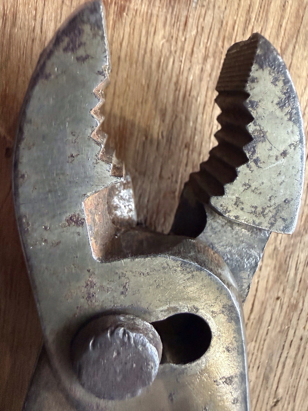 Vintage Slip Joint Pliers Marked Forged Steel ZENITH Trademark Flat Tip Handle