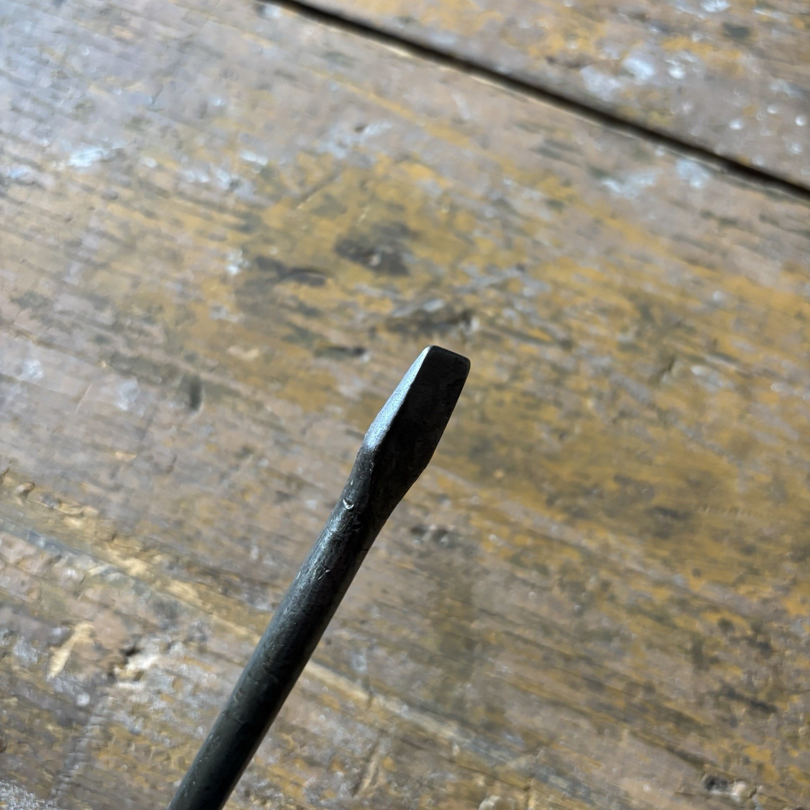 Vintage Lenox Number 6 Flat Head Screw Driver Two Piece Wood Handle As Is BENT