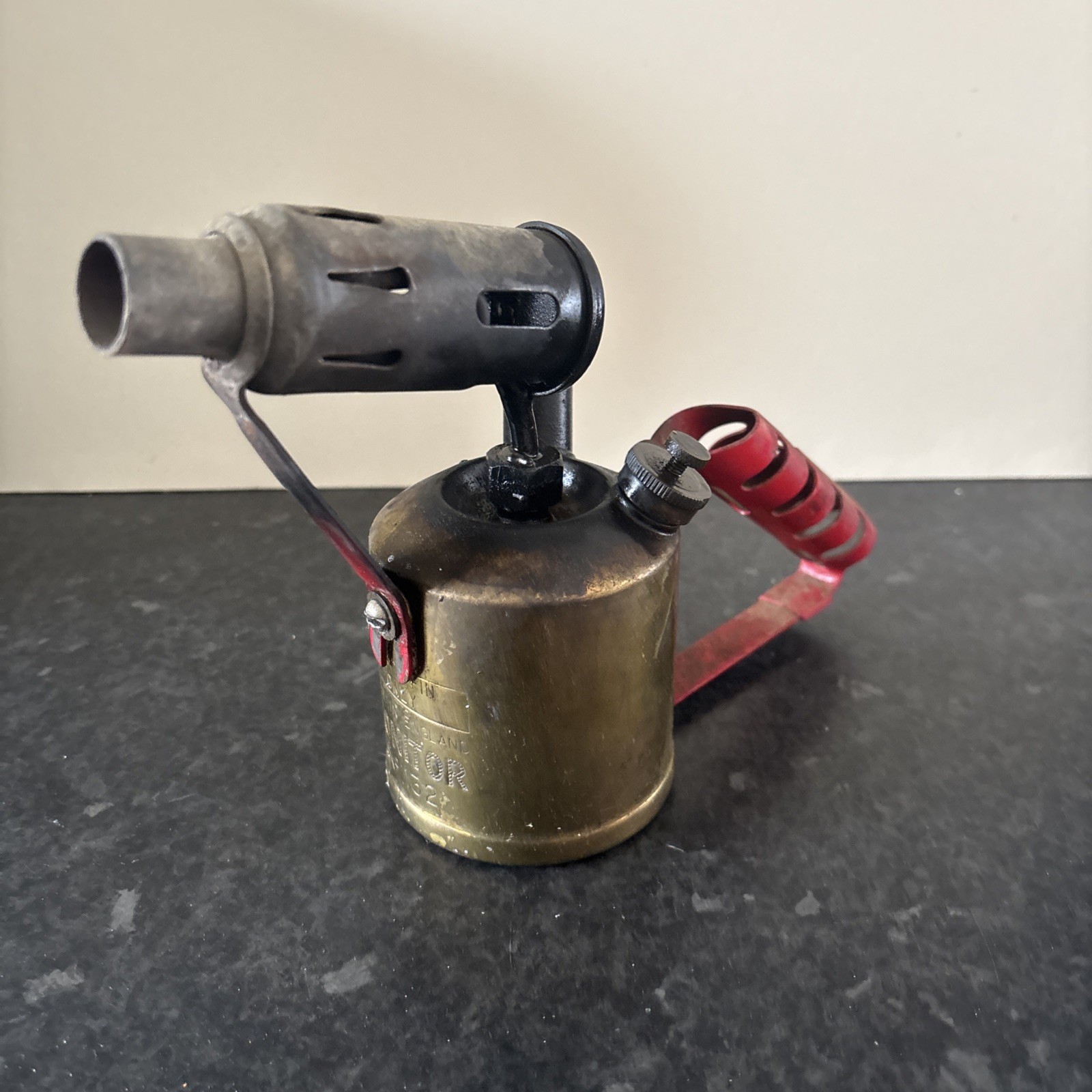 Vintage MONITOR Brass Body British Made Blow Torch / Lamp No 132.