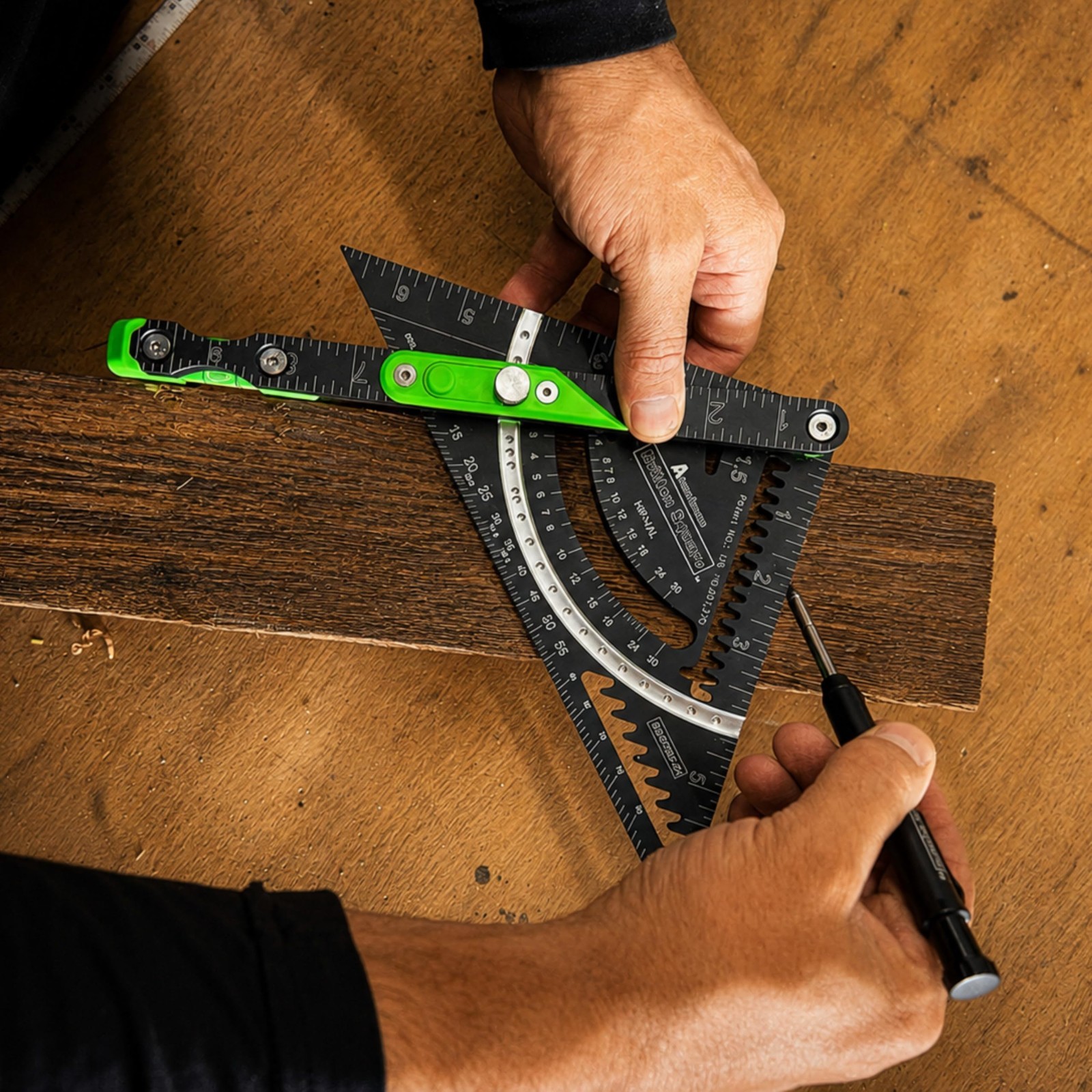 7-Inch Rafter Square with Locking Pivot Arm & Angle Finder | Precision Aluminum
