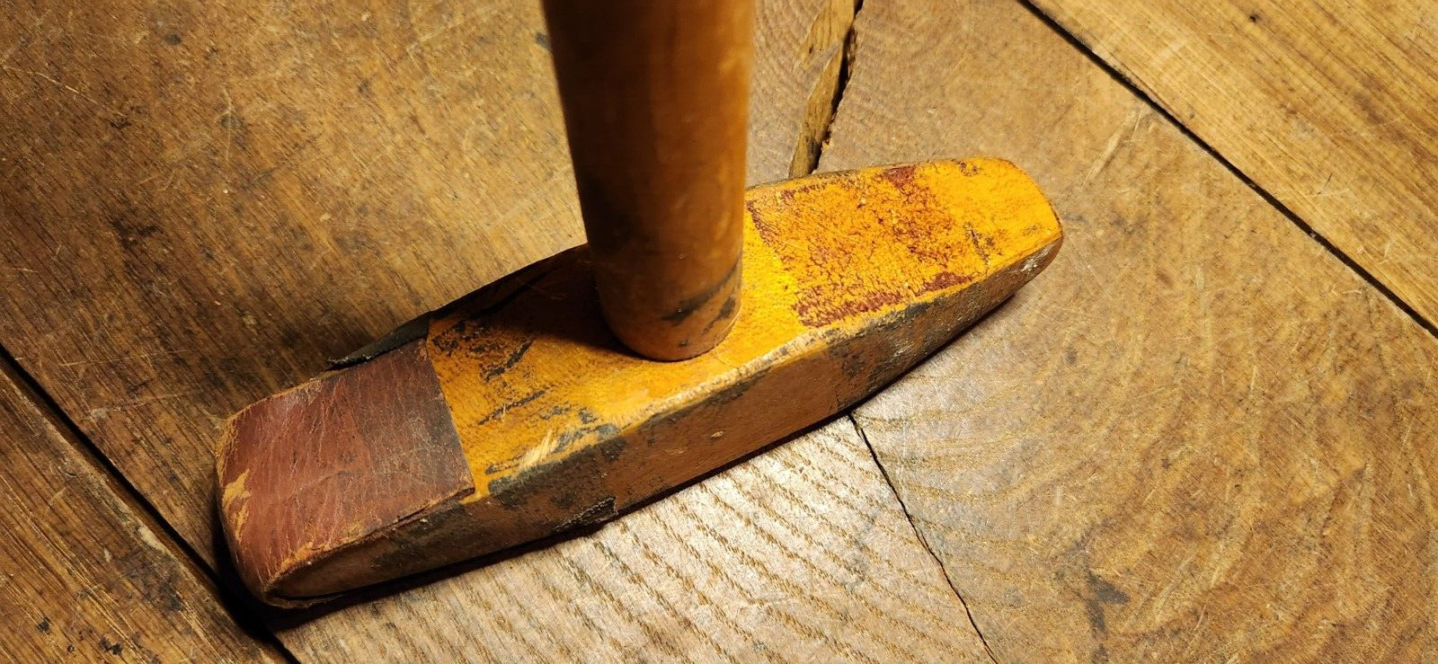 Unique Vintage Leather Worker/Shoemaker? Soft Mallet, 11-1/2″ Long, 8oz Total