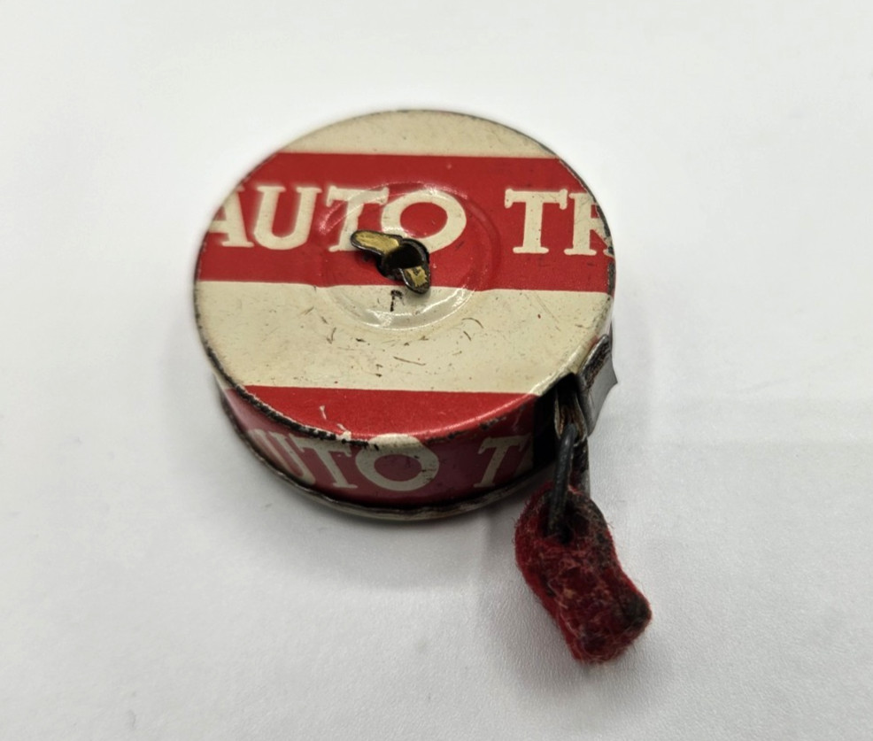 Vintage Pocket Tape Measure Metal Case Fabric Tape 1″ Diameter Made in Japan