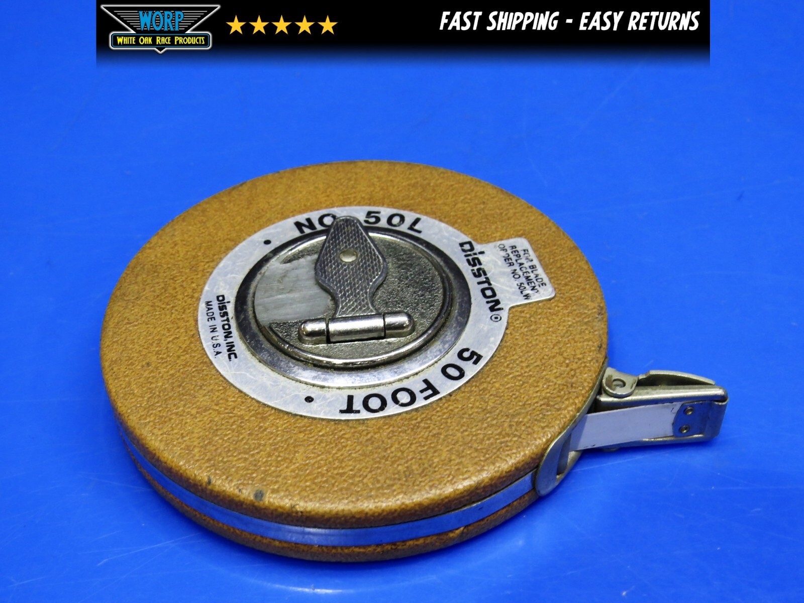 3 DISTON AND EVANS BRAND VINTAGE MADE IN USA TAPE MEASURES 50′ FEET FT
