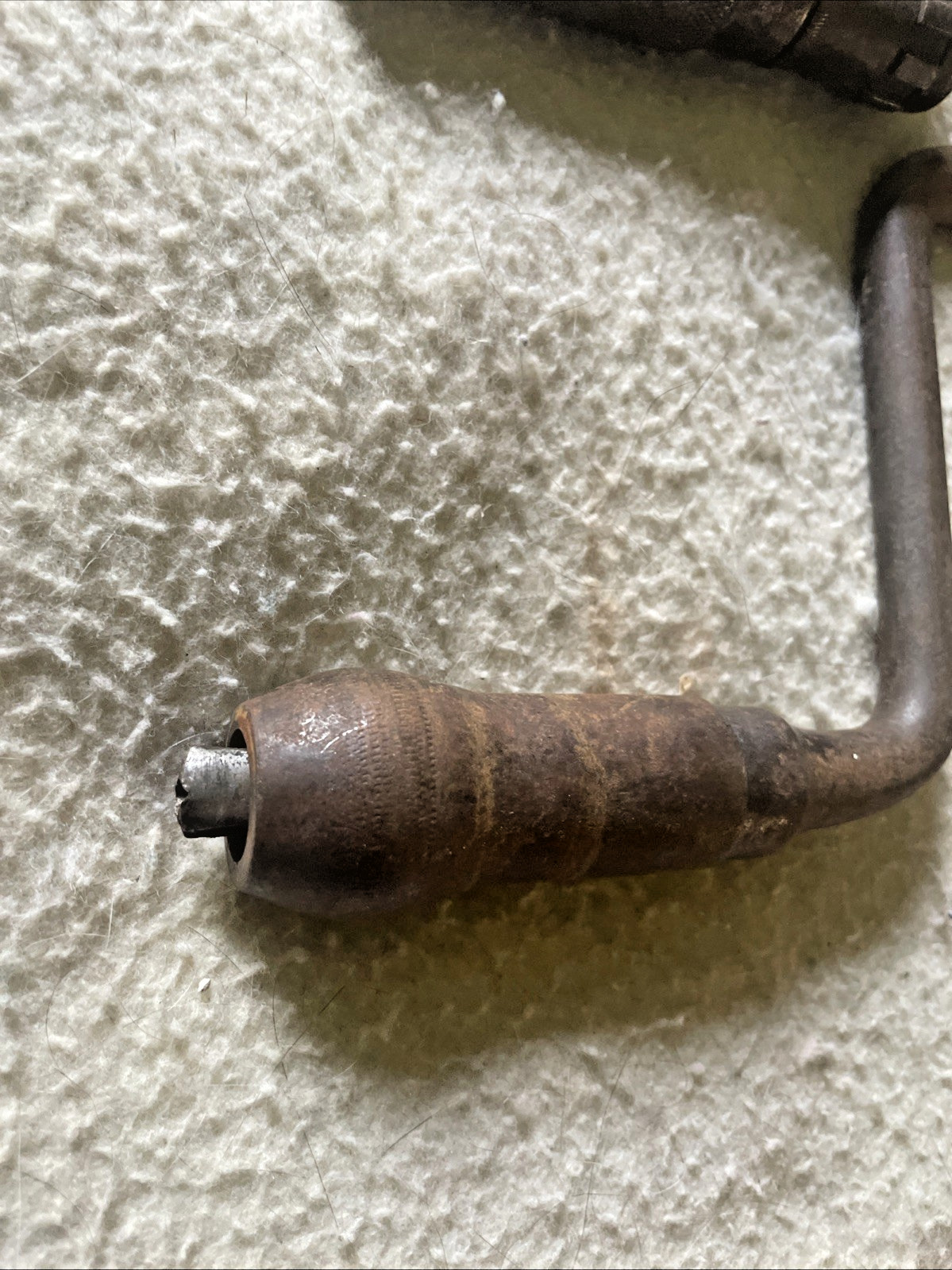 LOT 3 ANTIQUE CRANK BRACE BIT HAND RATCHET DRILL WOOD HANDLE & KNOB VINTAGE TOOL