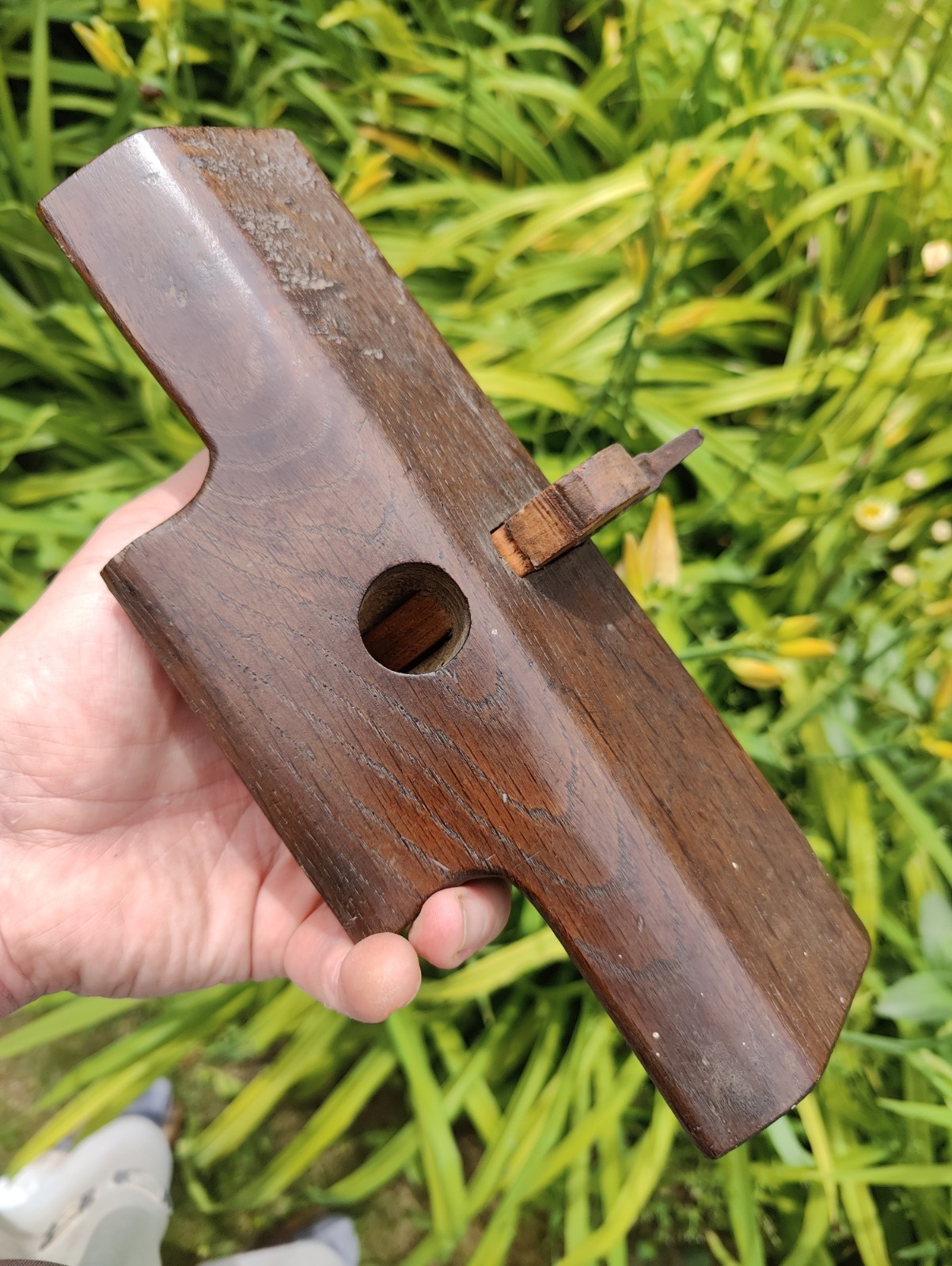 Vintage Wooden Router Plane Grannies Tooth With Aperture For 1/2″ Iron
