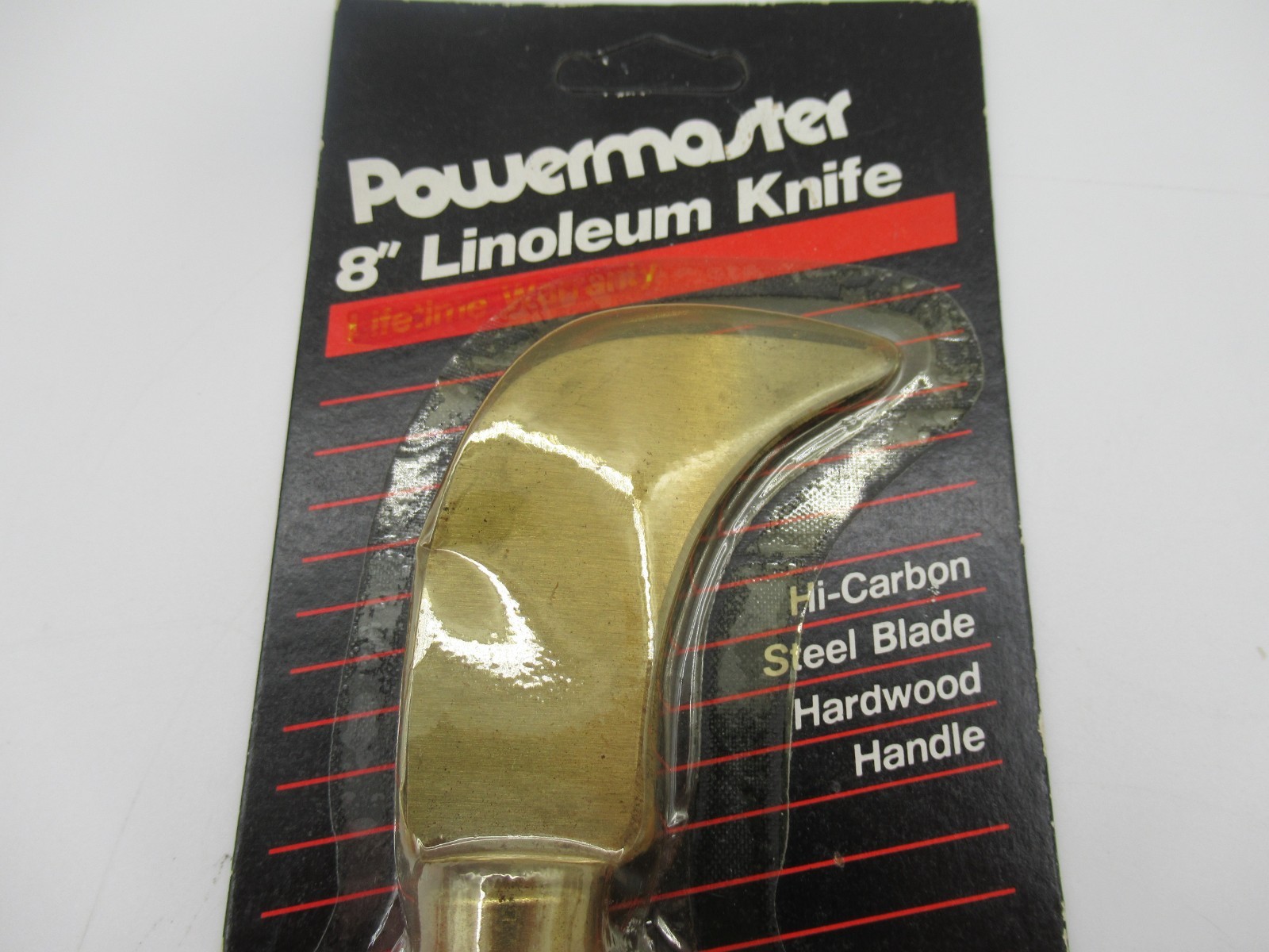 Powermaster 8″ Linoleum Knife with Hi-Carbon Steel Blade and Hardwood Handle NOS