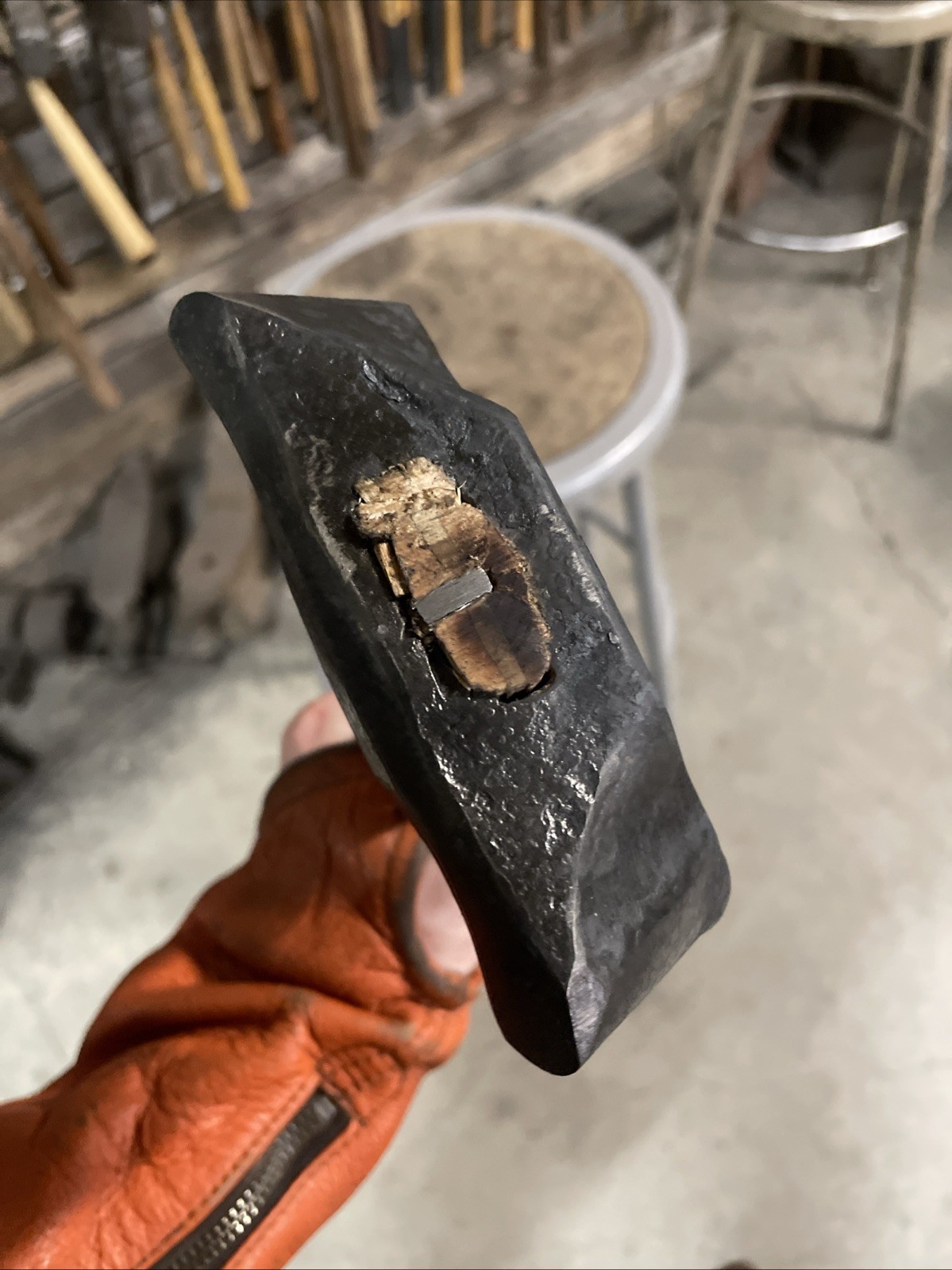 Rare 2 1/2 LB Hand Forged Double Diagonal Peen Blacksmithing Hammer/ 4140 Steel