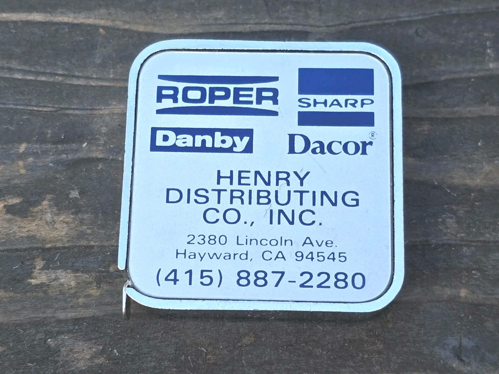 VTG Barlow Advertising Tape Measure 6 Foot Henry Distributing Hayward, Ca. USA