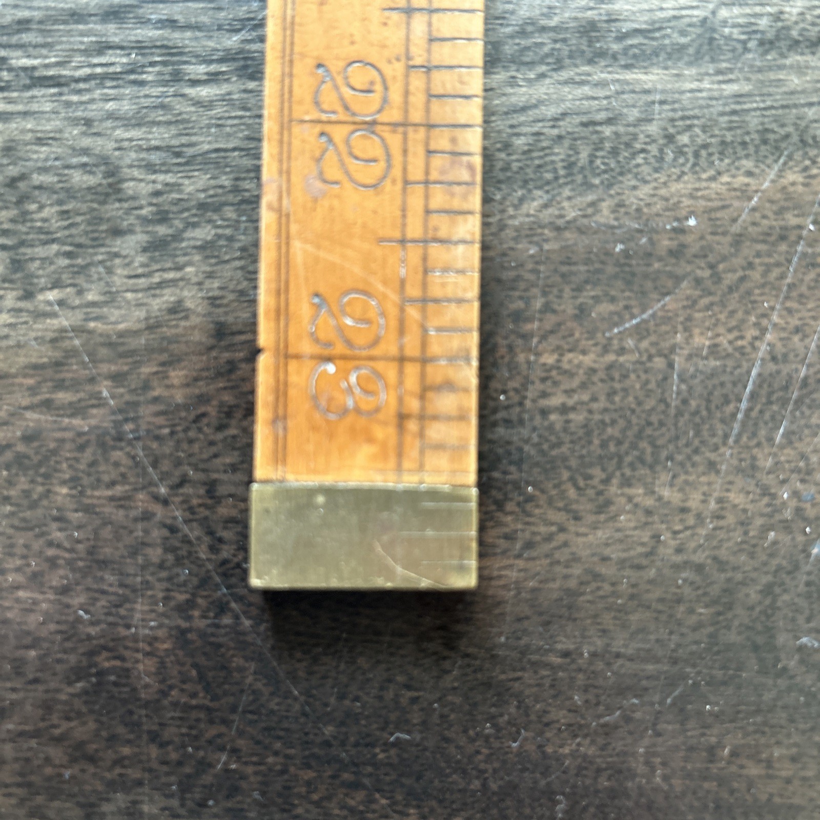 Beautiful Vintage John Ravine & Son Warren Box Wood & Brass Carpenter Square