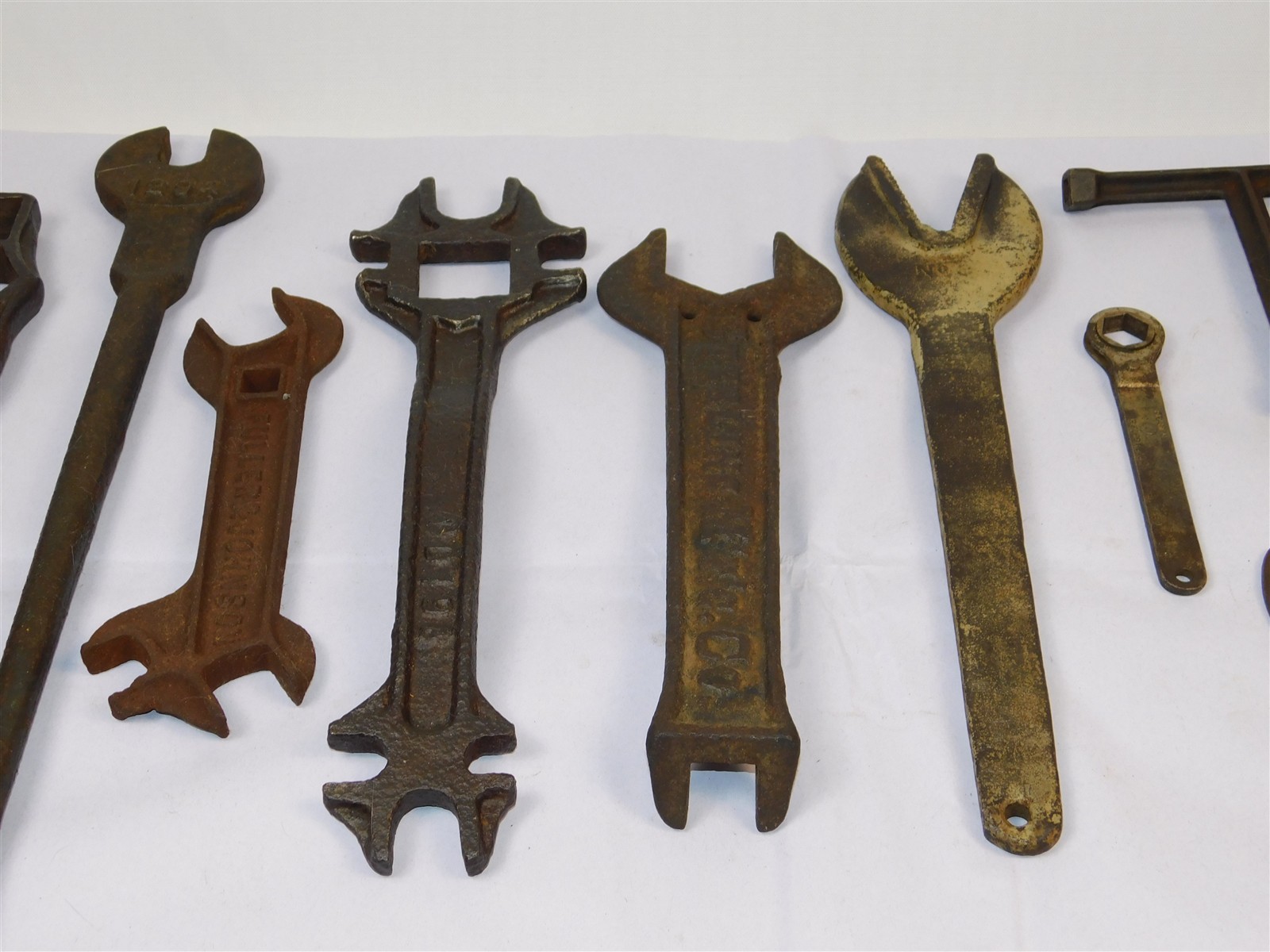 11 Antique Farm Implement Wrenches Multi Tractor Tool LOT Sanders Sterling
