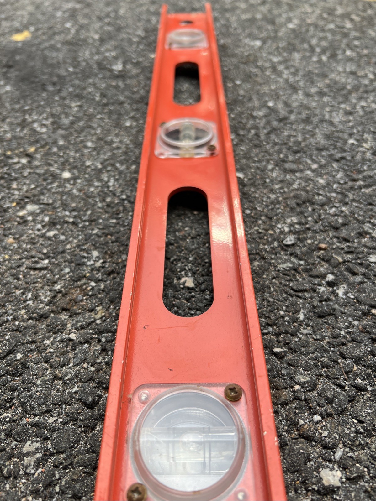 Vintage 24″ Inch 2 Foot MAYES un-243-24 Metal Univial uni-vial 3 Level Bubbles