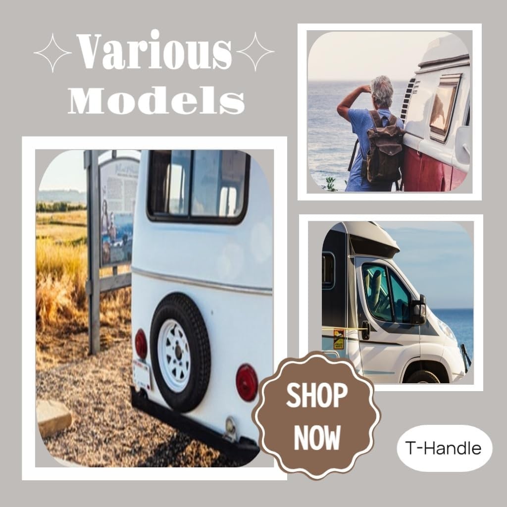 2PCS Truck Cap Locking T-Handle, Camper Shell Accessories, T-Handle Latch with K