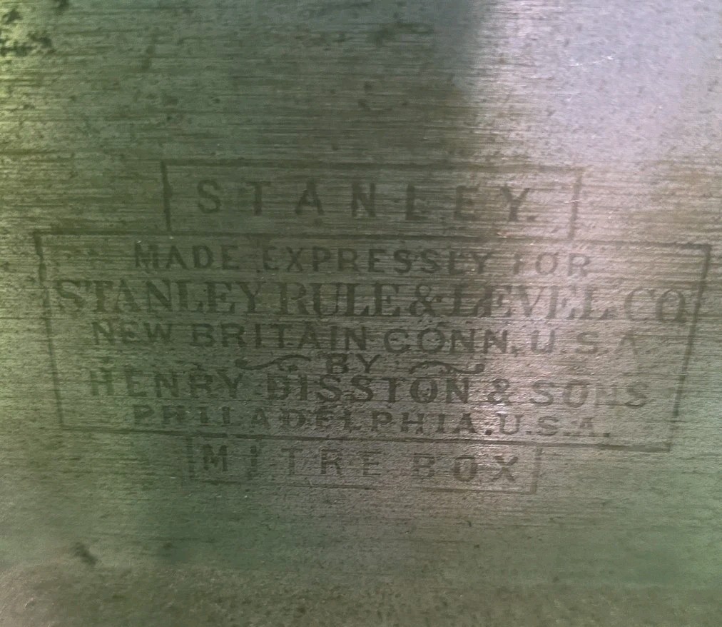 Early 1900s Antique Stanley Mitre Box No. 244 W/ Stanley Disston Miter Saw