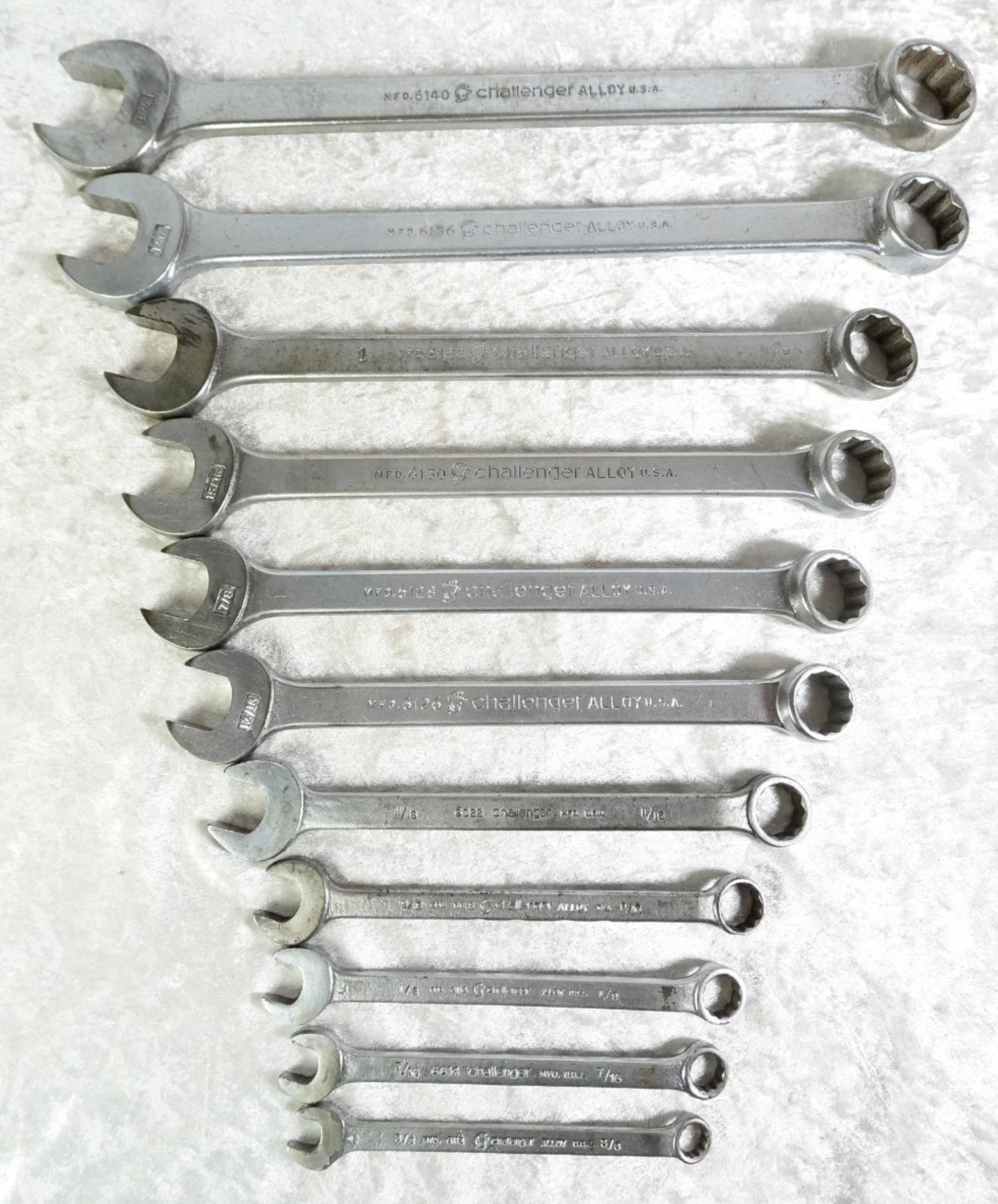 11 Vintage Challenger Alloy Combination Wrenches Made In USA Incomplete Set
