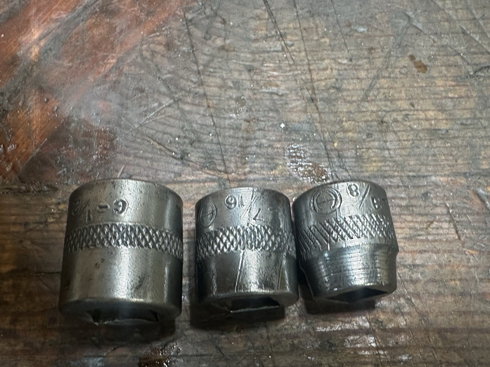 Vintage Hinsdale Sockets Square And Hex Drive Star Logo Sockets In Lot Of 17