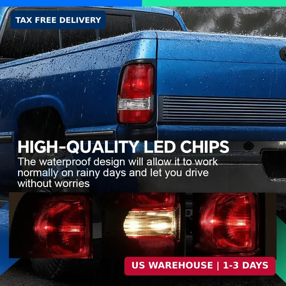 Tail Lights Assembly Pair Fit For Dodge Ram 1500 2500 3500 1994 1995 1996