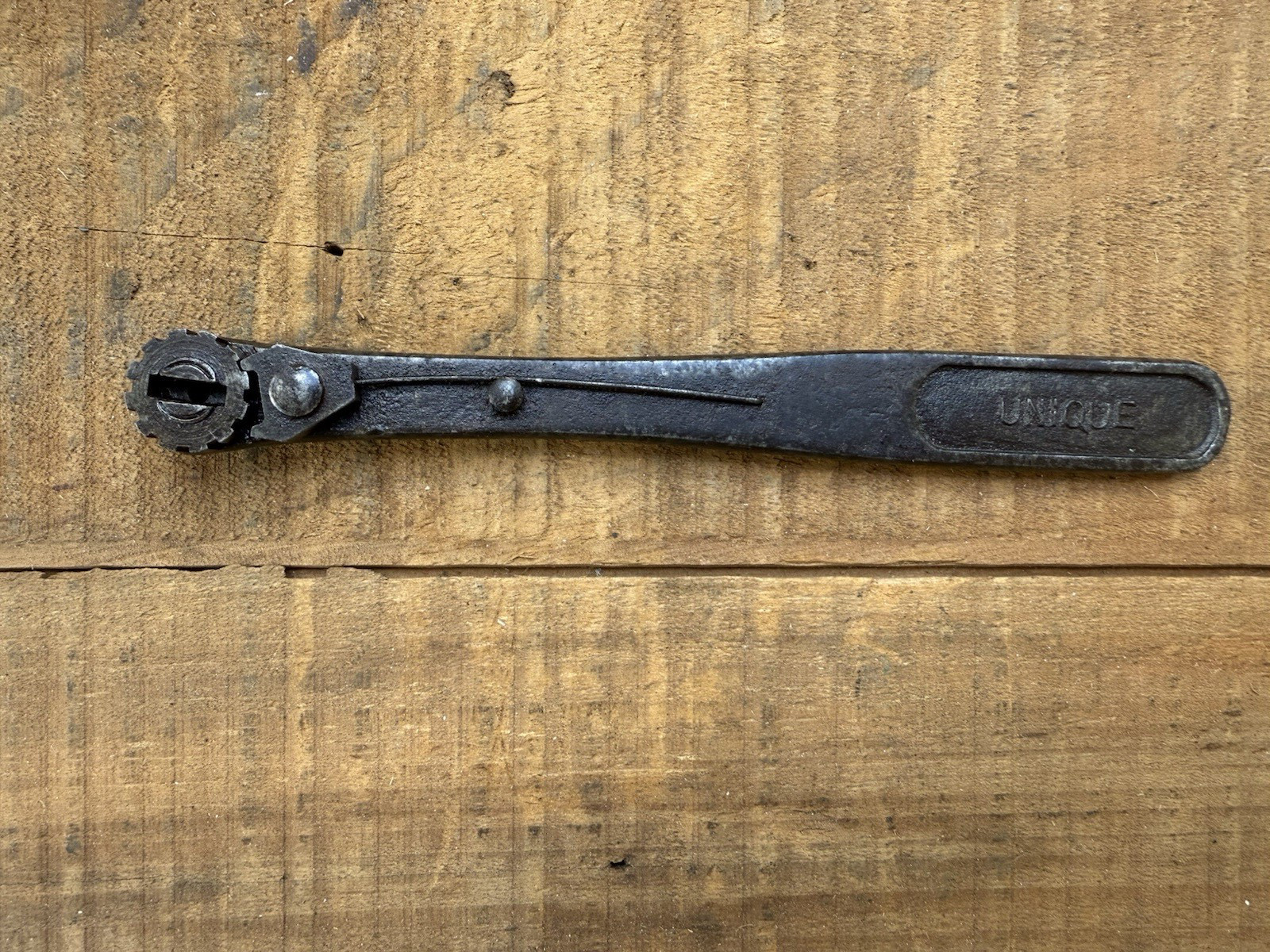 7 Inch Will B. Lane Ratchet Wrench STool “UNIQUE” Chicago MFG’d USA Jan 14, 1908