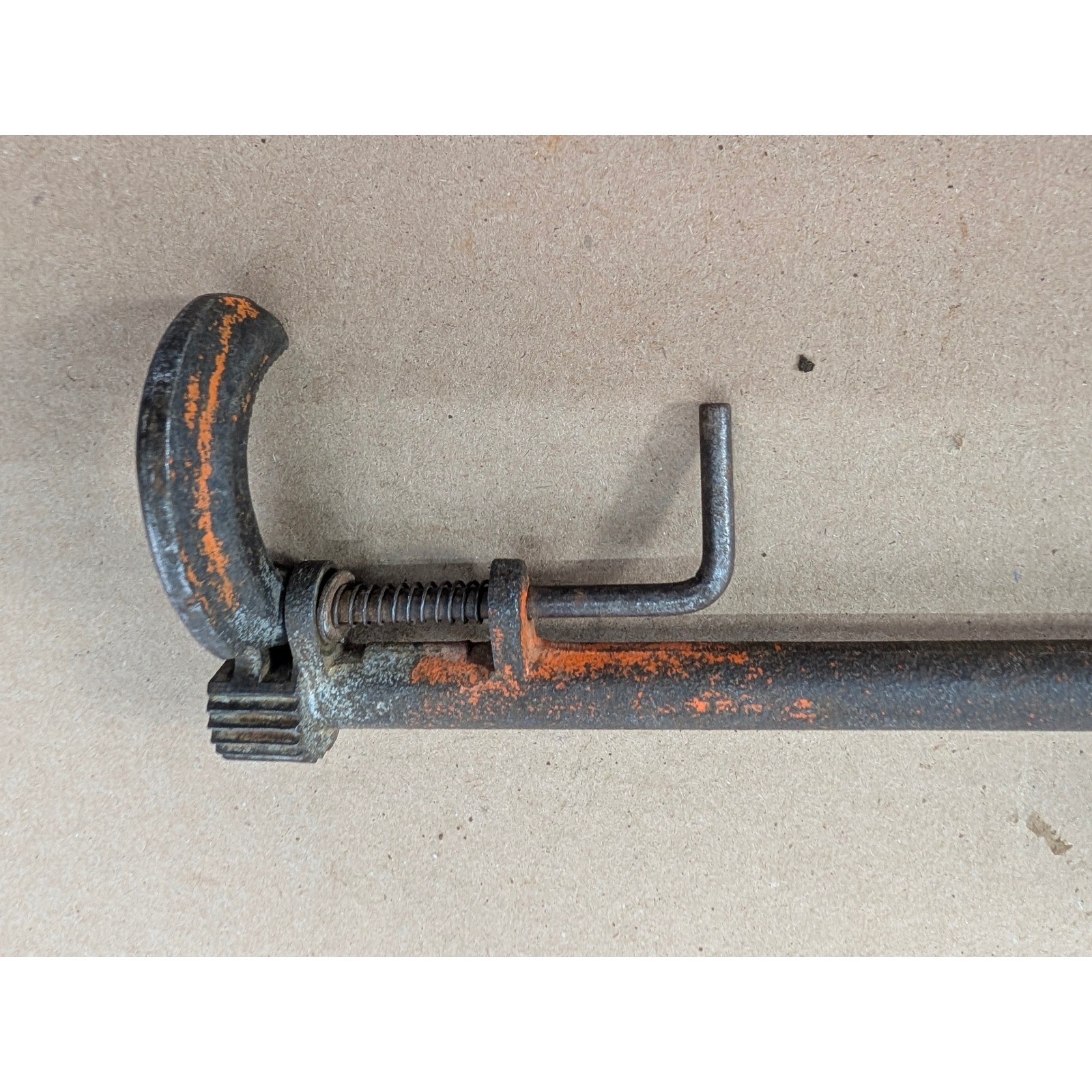 Vintage Andree Reversible Basin Wrench Plumbing Tool Orange Cast Iron Steel