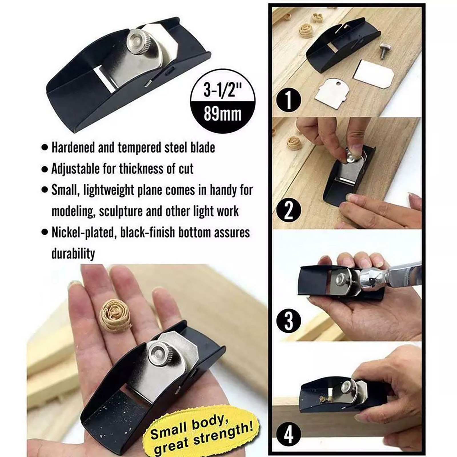 Woodworking Mini Wood Trimming Planer Hand Planer Carpenter Cutting Tools New