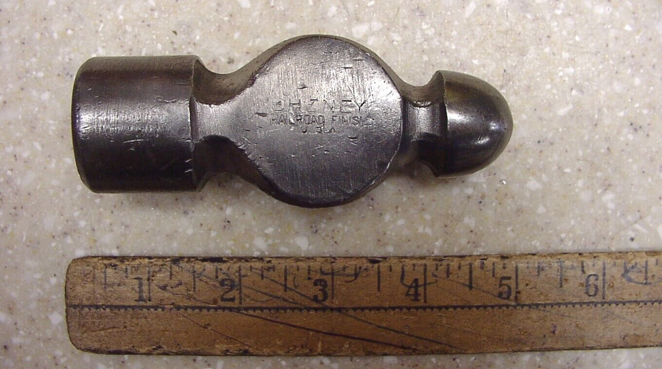Vintage Cheney RR Finish 1lb. 6.6oz Ball Peen Hammer Head,4-3/8″,Very Good Cond