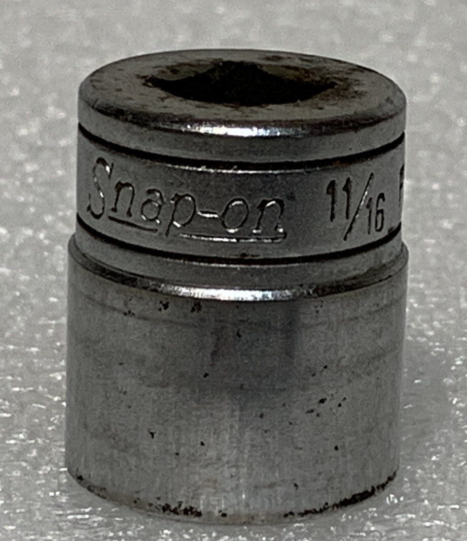 1985 Vintage Snap On FS221 3/8″ Drive 11/16” 6 Point Shallow Socket USA