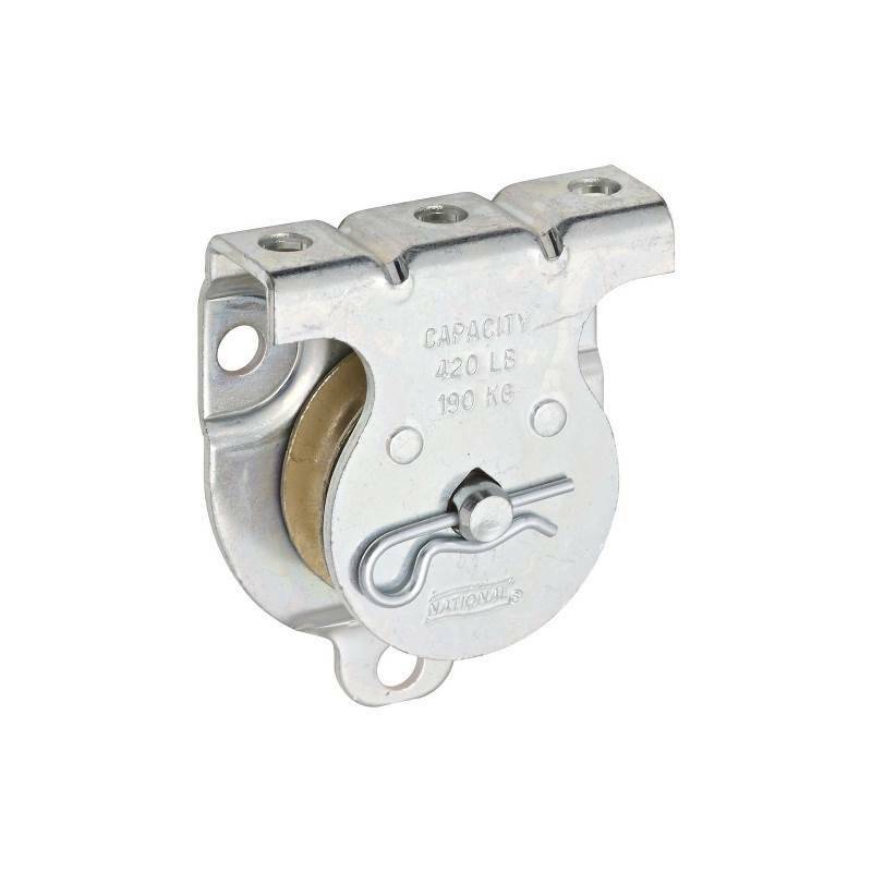 National Hardware N233-247 Wall & Ceiling Mount Single Pulley Zinc 7163595
