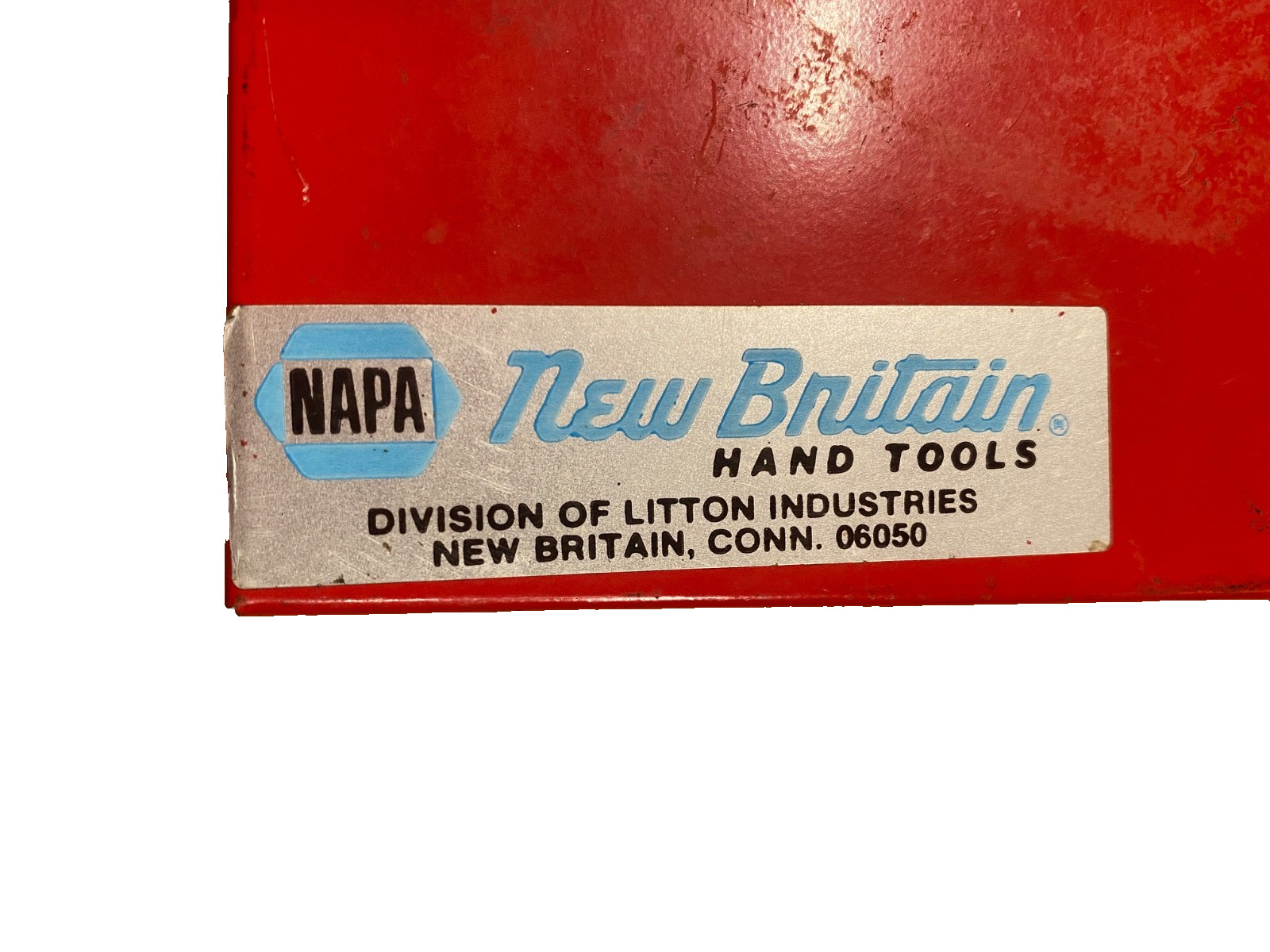 Vintage New Britain NAPA Socket Set Tool Box, 14-1/2 x 3 x 1-1/2, Metal Case USA