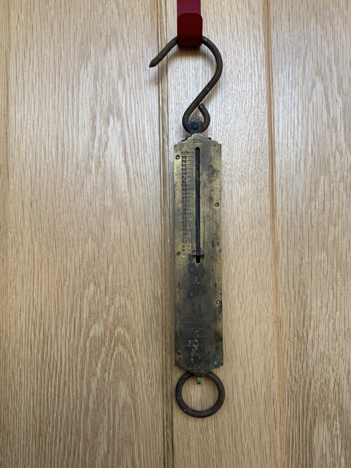 Vintage Salter Pocket Balance No3 Working/100 Pounds Spring Balance Scale Prop