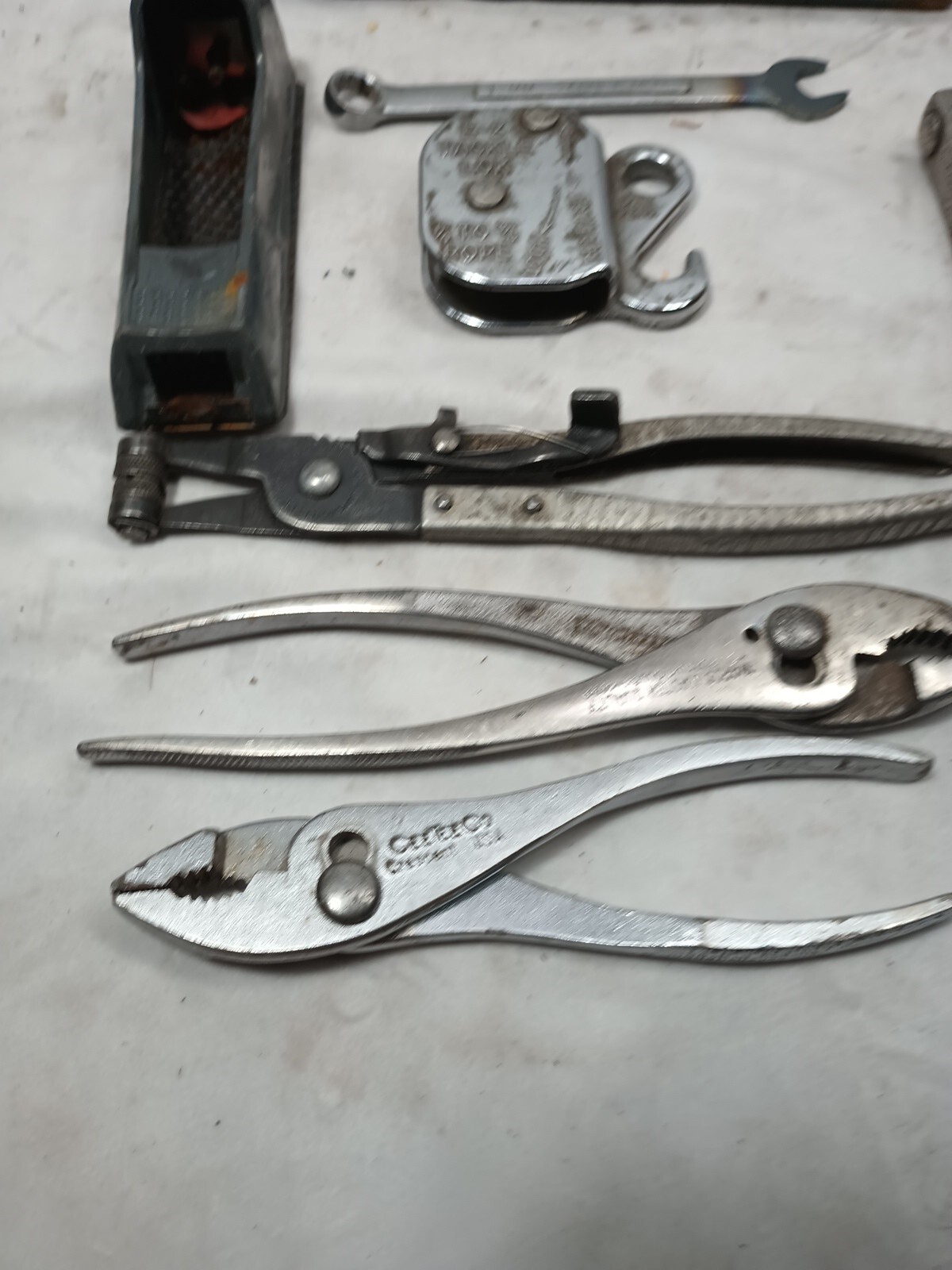 Lot of Vintage Tools For Mechanics And Carpenters Files Wrench Bits Misc Os447