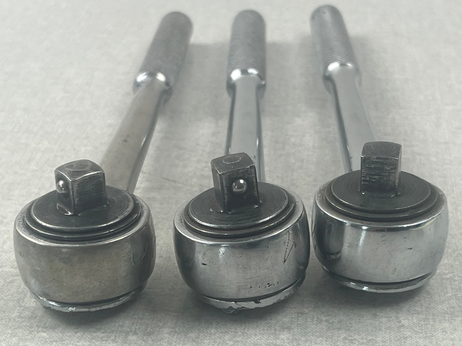 (3) Bonney T-702K 3/8″ Drive X 7-3/4″ Round Head Ratchet Wrench made in USA