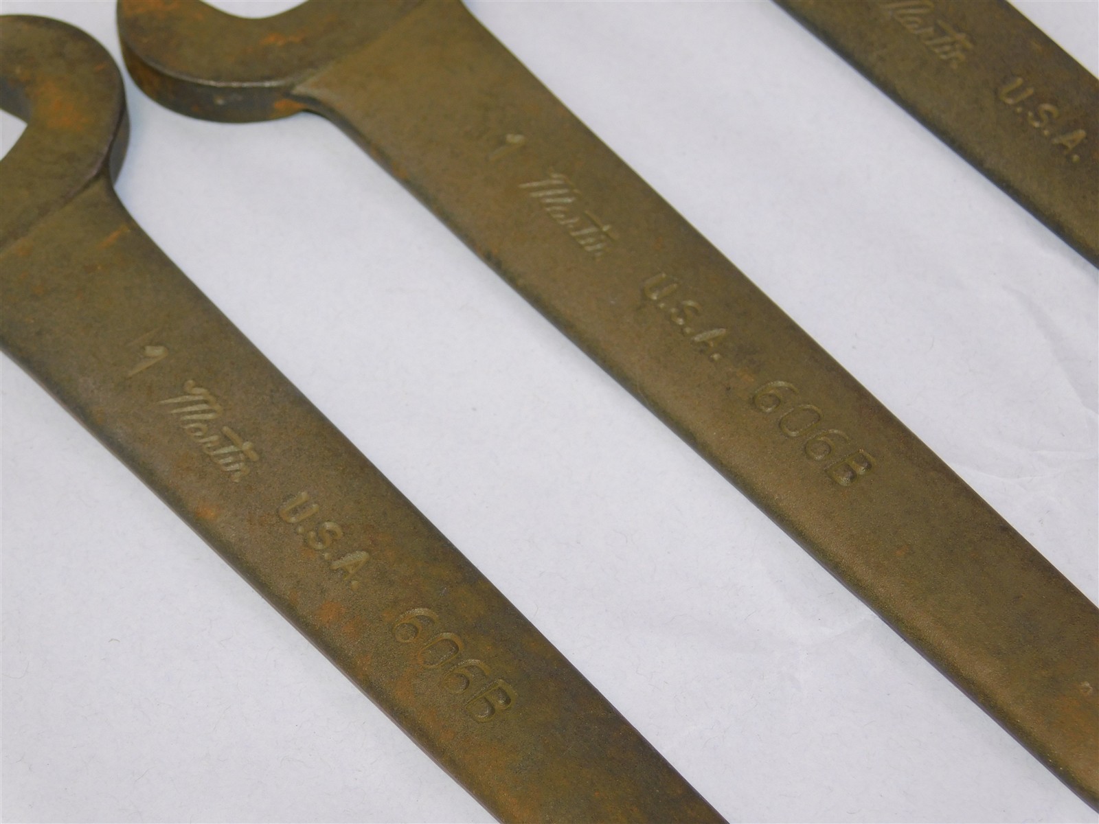 4 Martin 1″ Open End Wrench Mechanics Tool 606B USA 4 Pcs