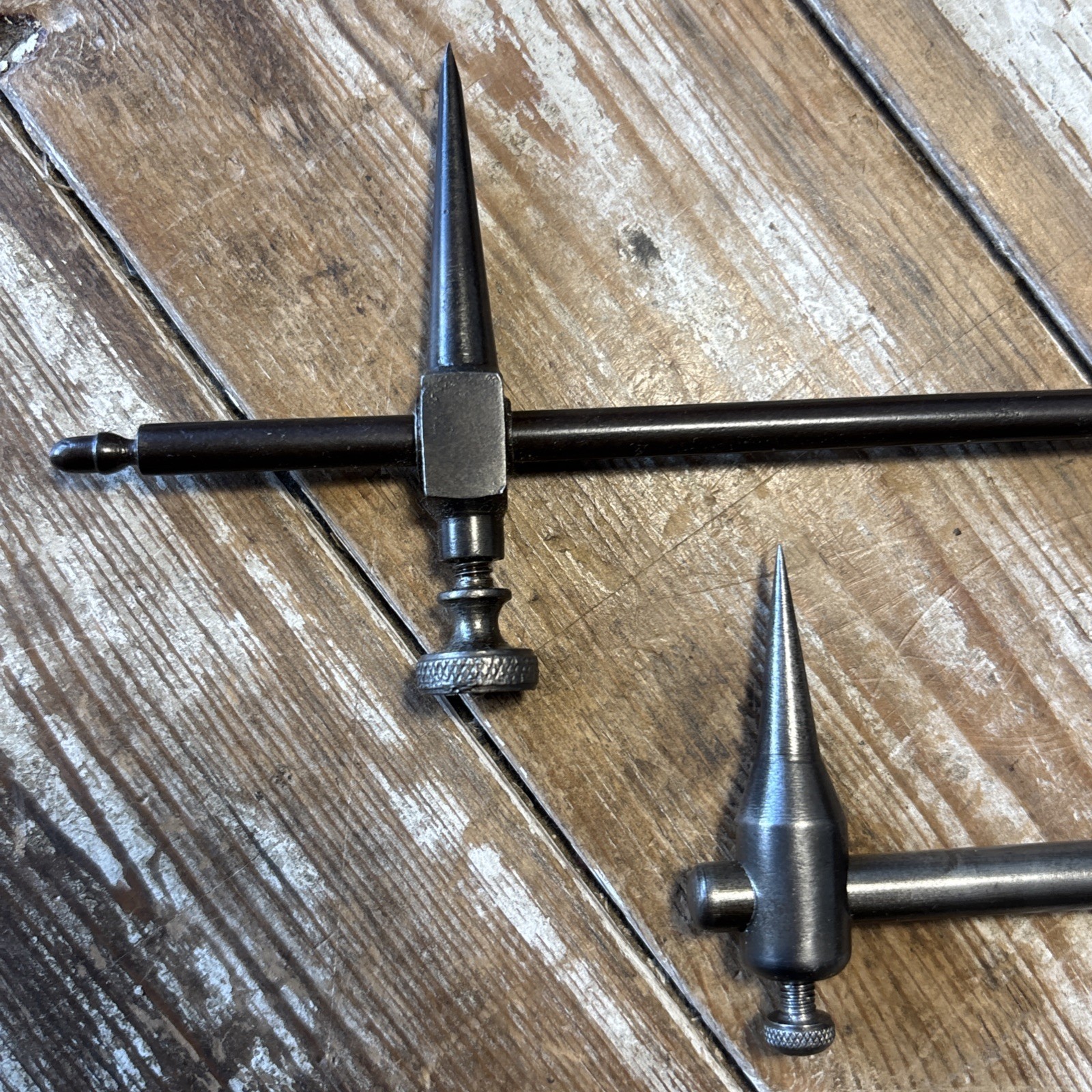 2 Vintage Trammel sets, Scribe Tools