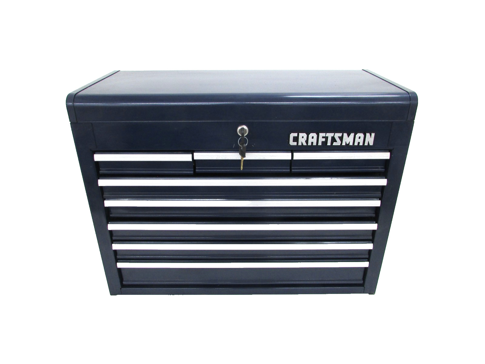 CRAFTSMAN 8-DRAWER TOP TOOL BOX BLUE w/ KEY, 26” x 19” x 12”, 706.657640, USA