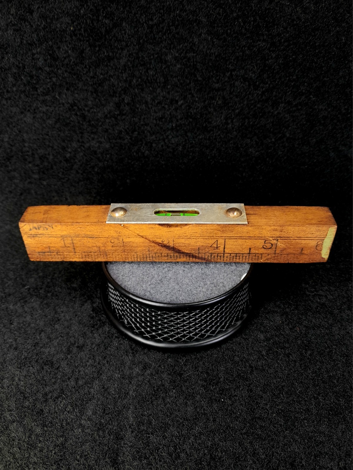 Vintage Japanese Wooden Spirit Level 6 Inches, Spot on Working