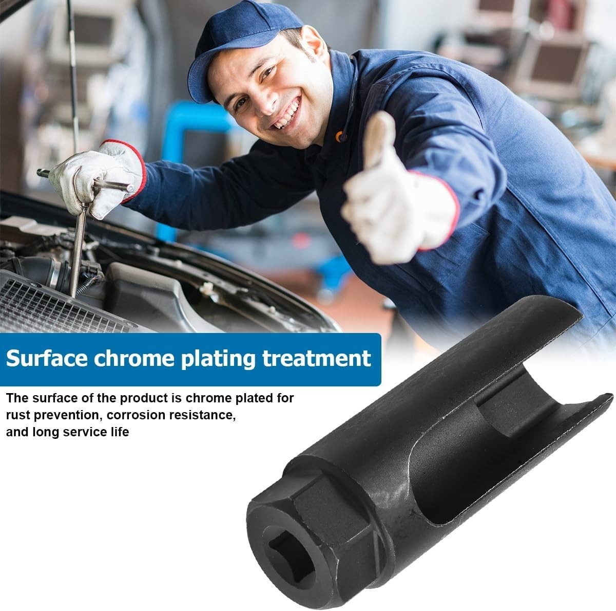 Oil Pressure Sensor Socket Auto Repair Tool 3/8 Drive Hex Wrench Universal Fit