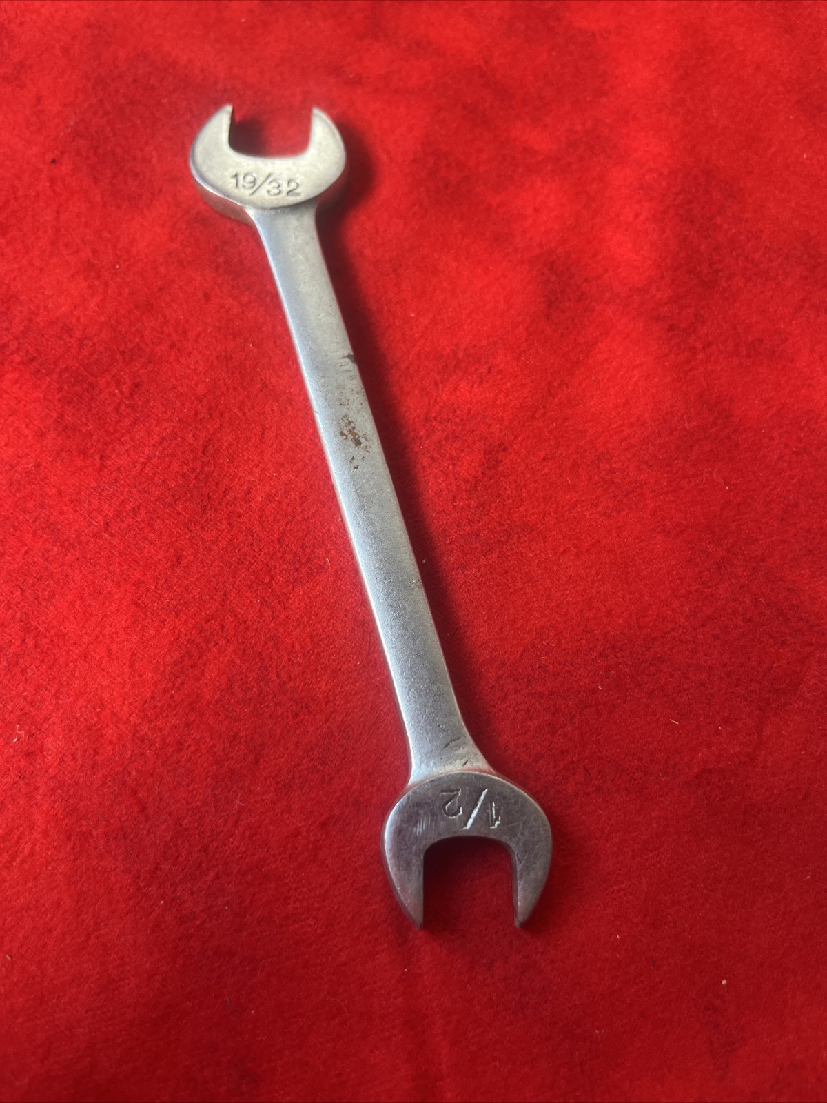 ARMSTRONG No. 1025 ARMALOY DOUBLE OPEN-END WRENCH 19/32″ & 1/2″ USA (t53)
