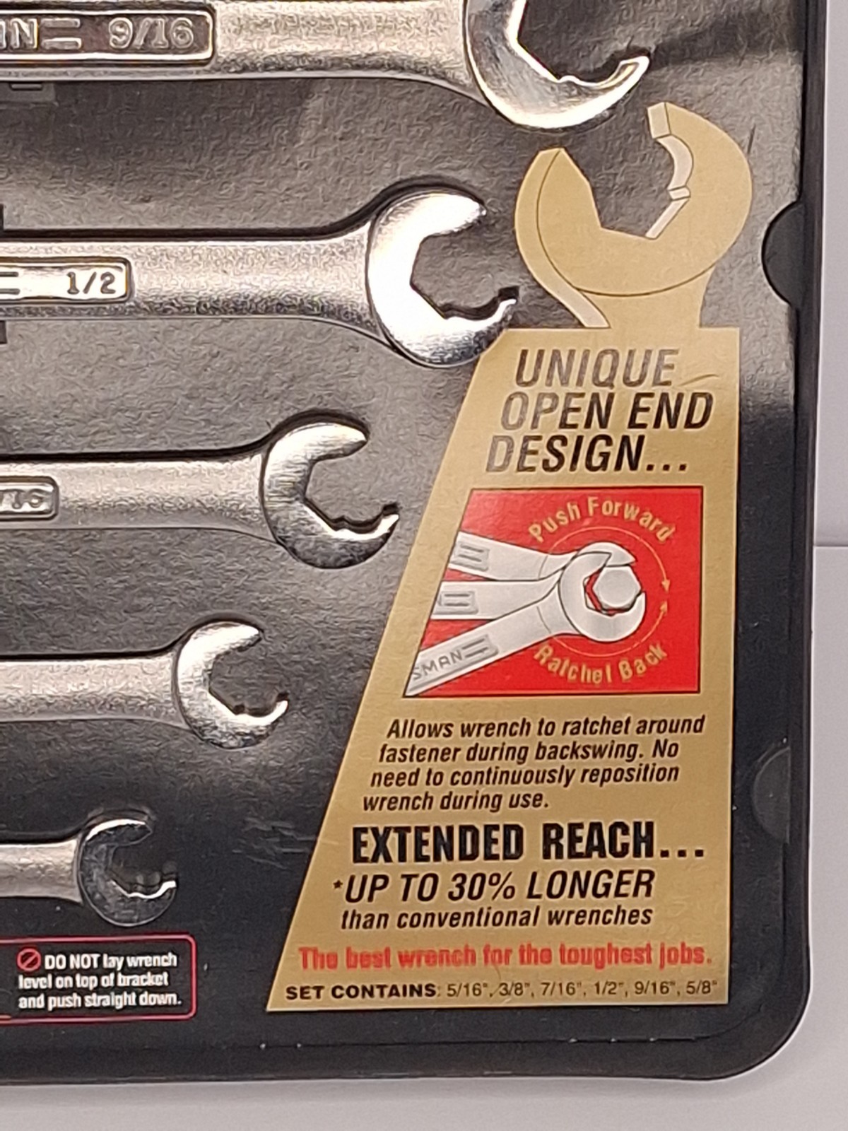 NOS Craftsman USA 42356 SAE Quick Wrench 6pc.Extended Reach Wrench Set (D4)