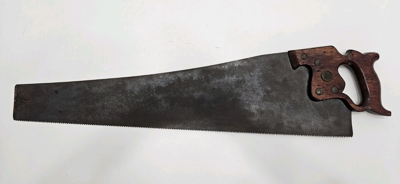 H. Disston & Sons Philada 26 Inch Handsaw 7 TPI Antique Wood Handle