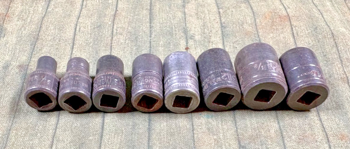 Vintage Walden U.S.A. (10) Pc. 1/4″ Drive Socket Set – Breaker Bar & Case