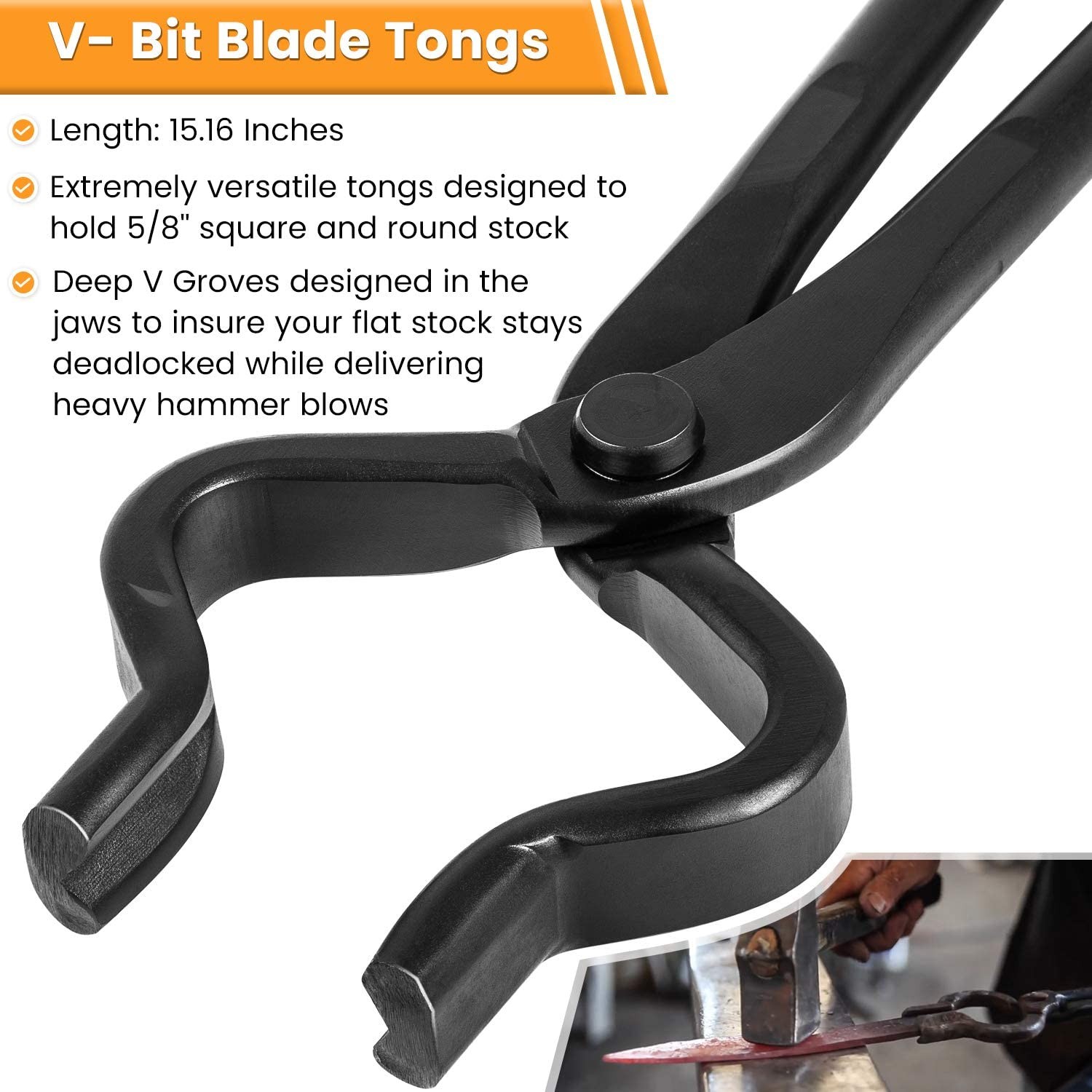 4 Tongs Tool Blacksmith Tongs Set Knife Making Forge Tongs for Bladesmithing