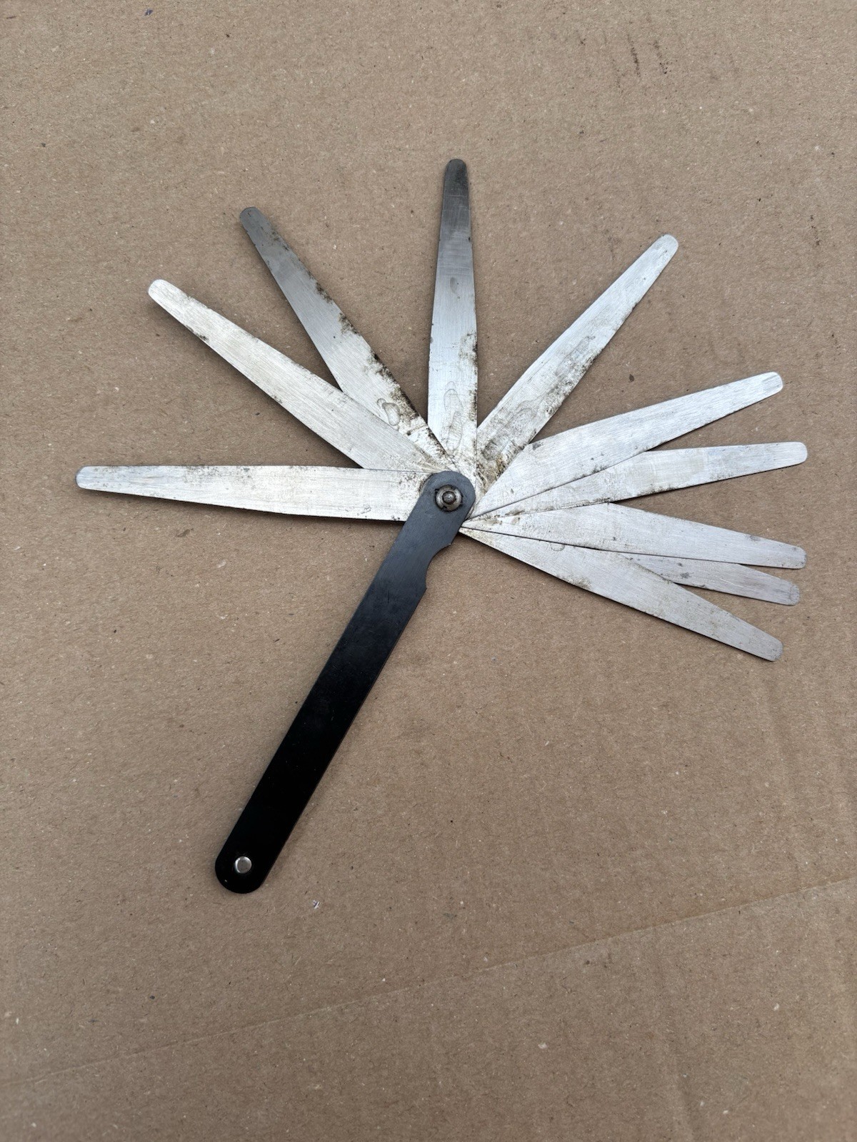1944 Dated GEO Ibberson & Co Ltd Set Feeler Gauges 1/100 Inch Vintage,Military