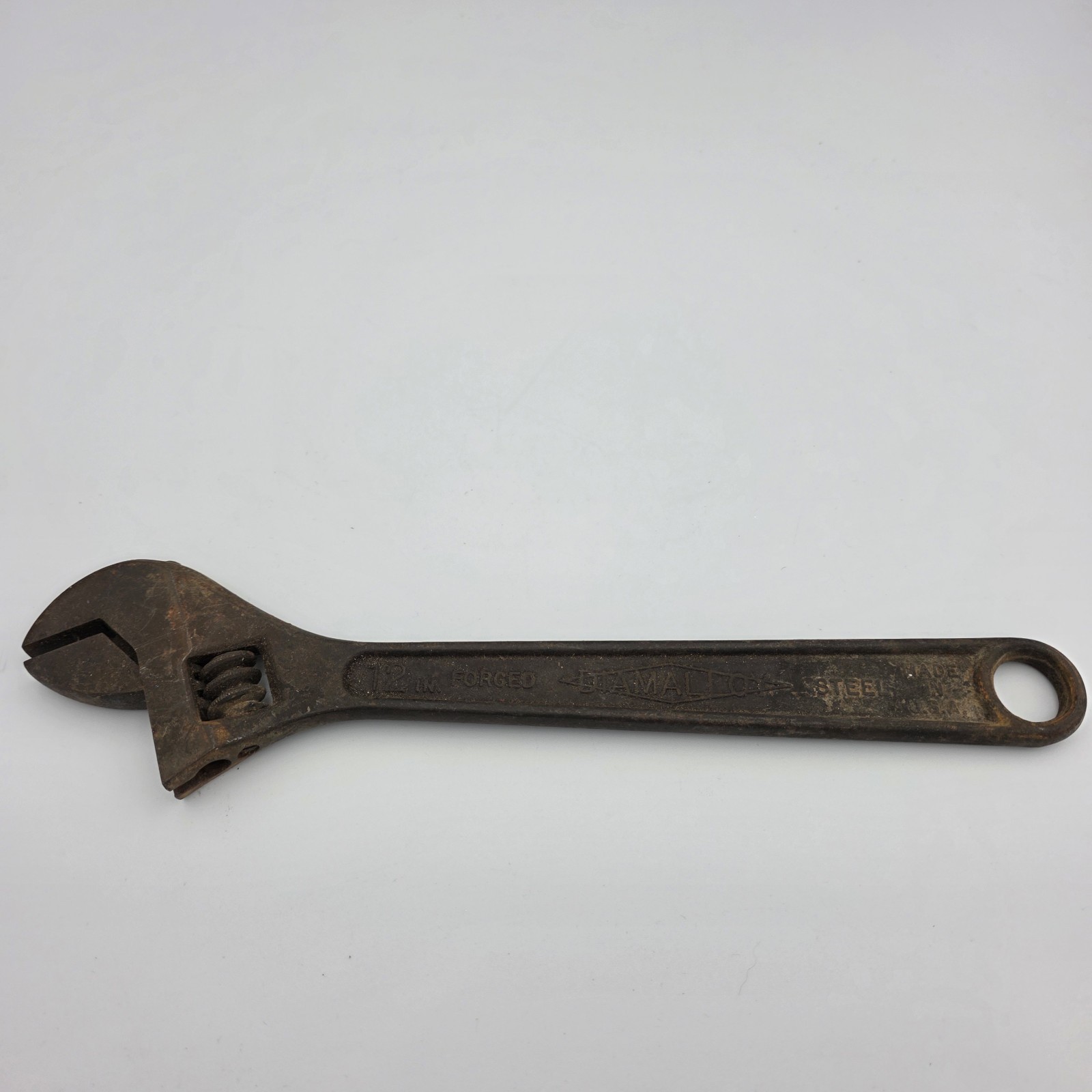 Vtg Diamond Calk Horseshoe Diamalloy 12 inch Forged Ajustable Wrench Tool USA