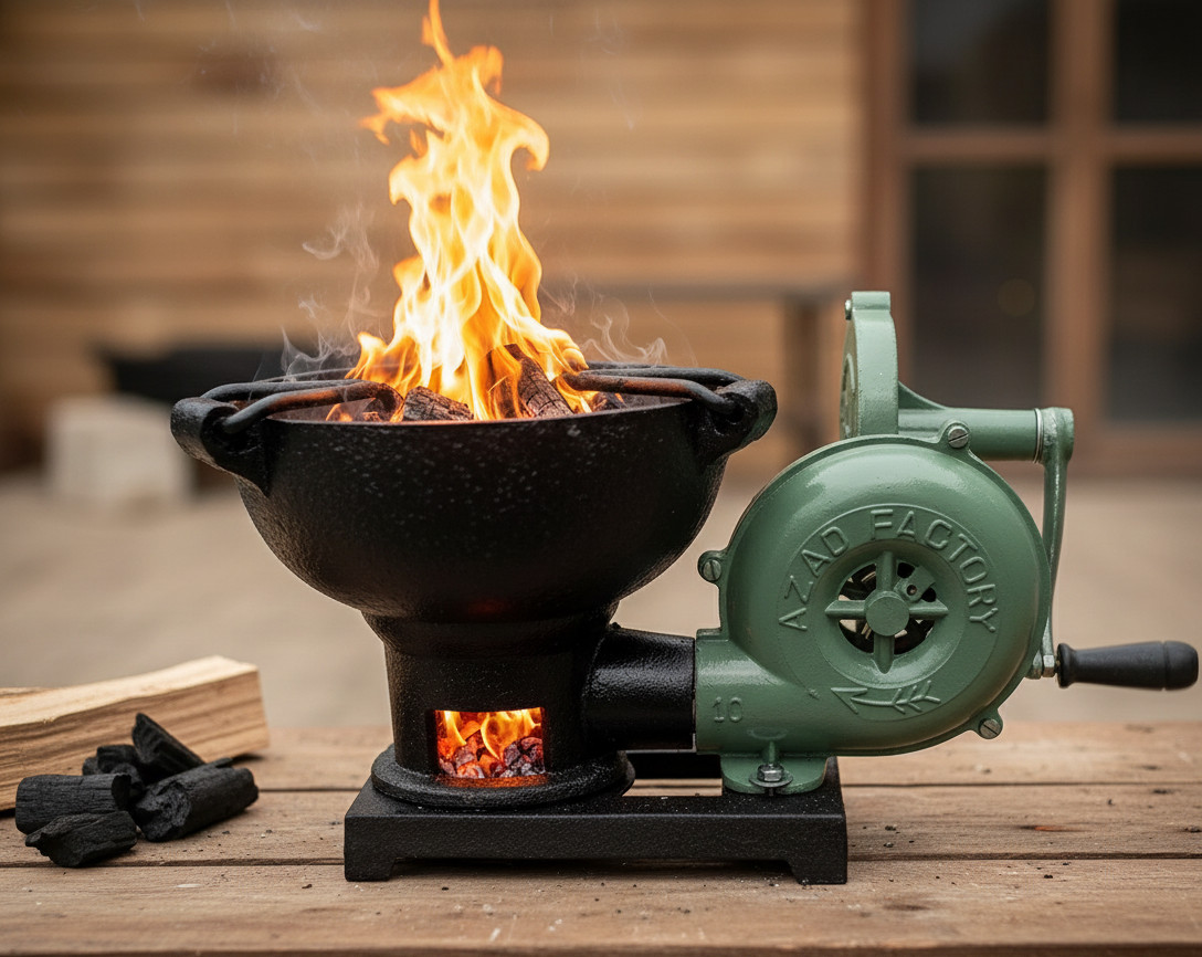 Hand Blower Forge – For Knife Making Blacksmithing – Vintage Style Furnace