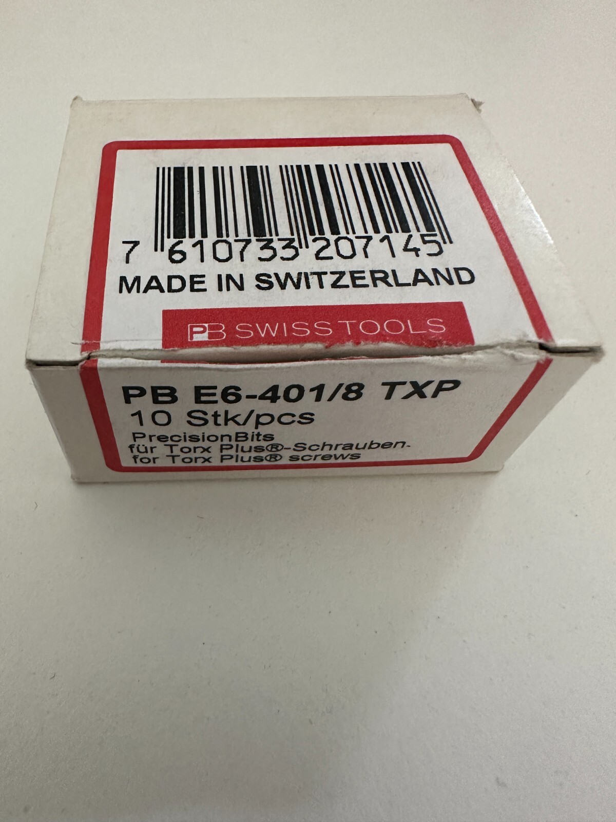 PB Swiss Tools screwdriver BIT, TXP8, 50mm, E6,3 1/4″HEX PBE6-401/7TXP8 (10pcs)