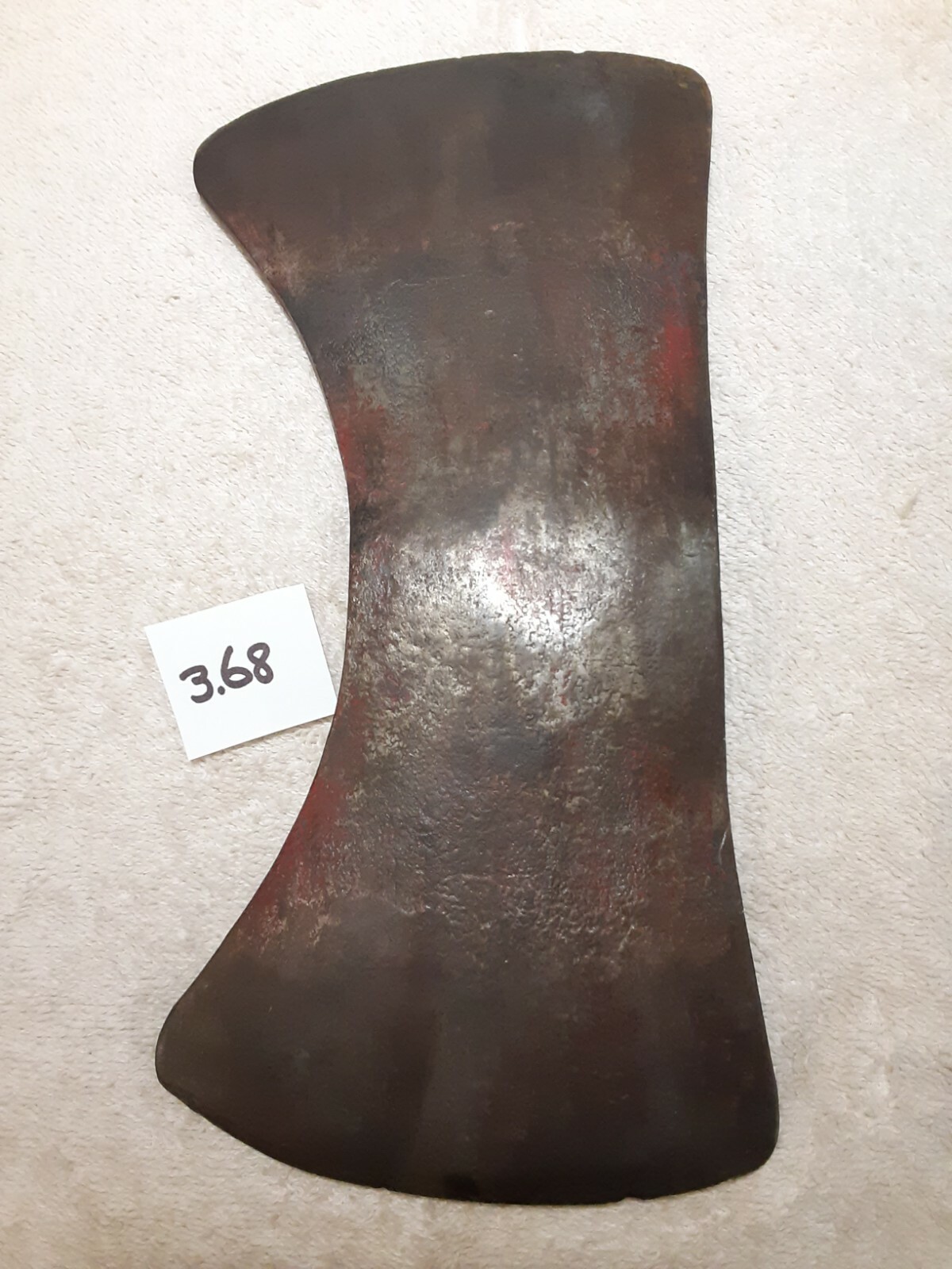 VINTAGE DOUBLE BIT RED AXE HEAD 3.68 LBS MAY BE TRUE TEMPER SLASHER?