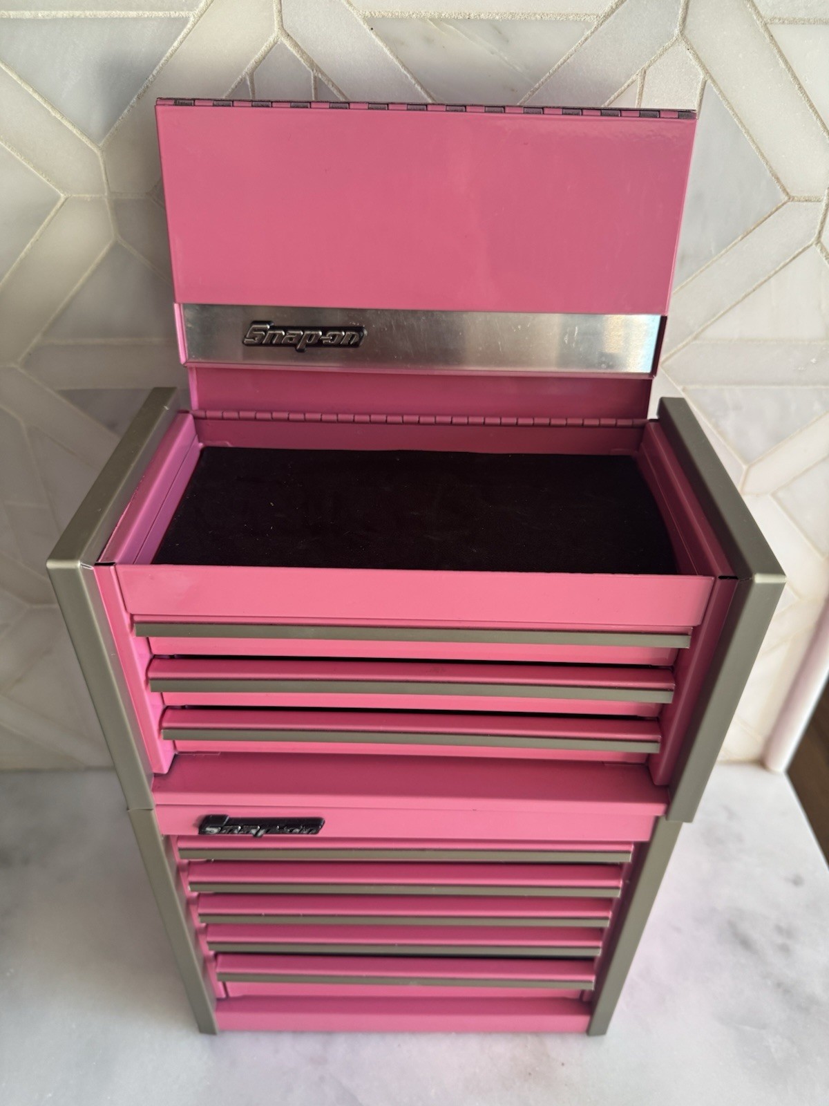 Snap-On – Micro Roll Cab BOTTOM & TOP chest “SET” Mini Tool Box Pink