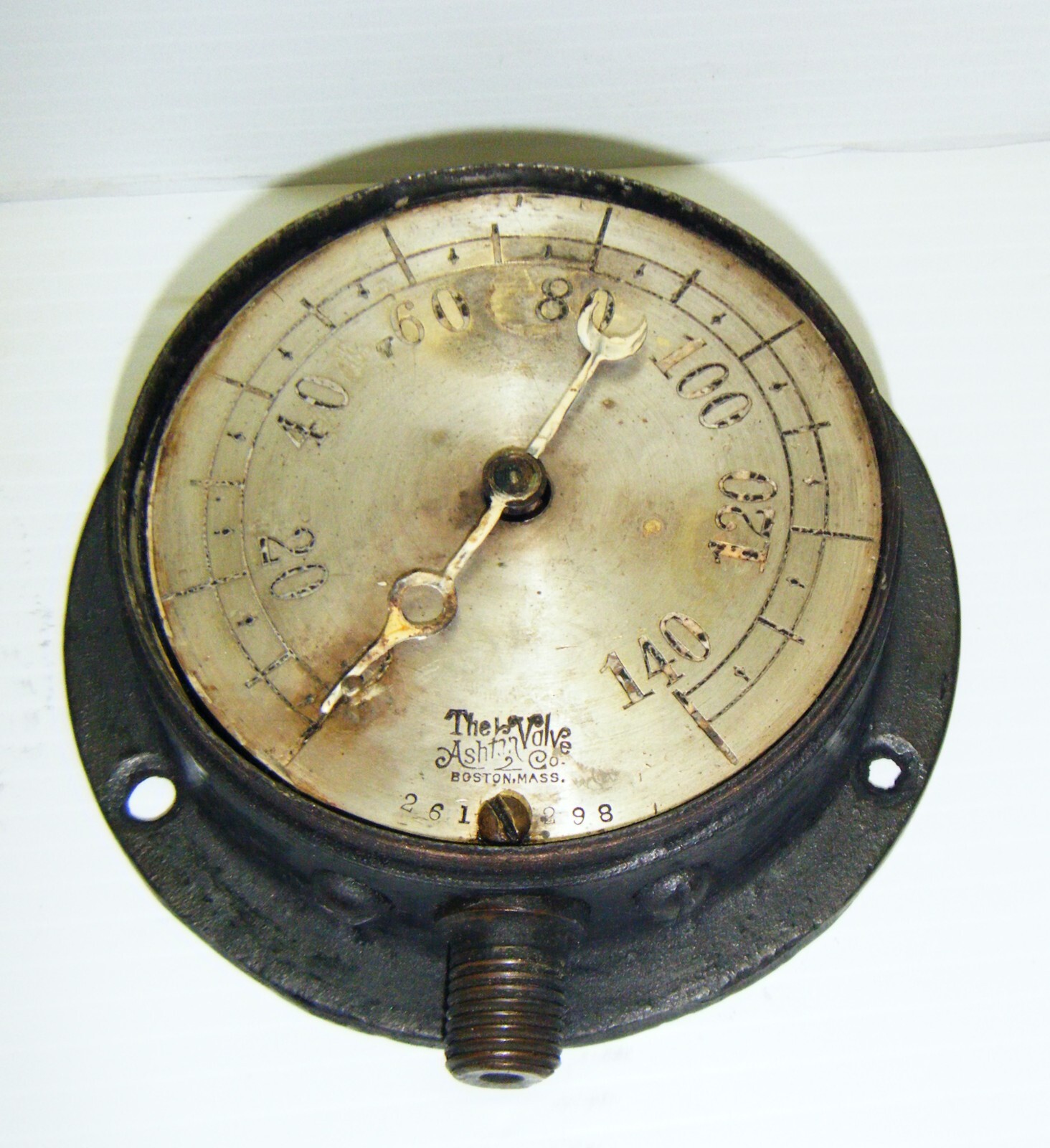 Vintage/Antique 1914 – The Ashton Valve Co. 4 in. Pressure Gauge No. 261 298