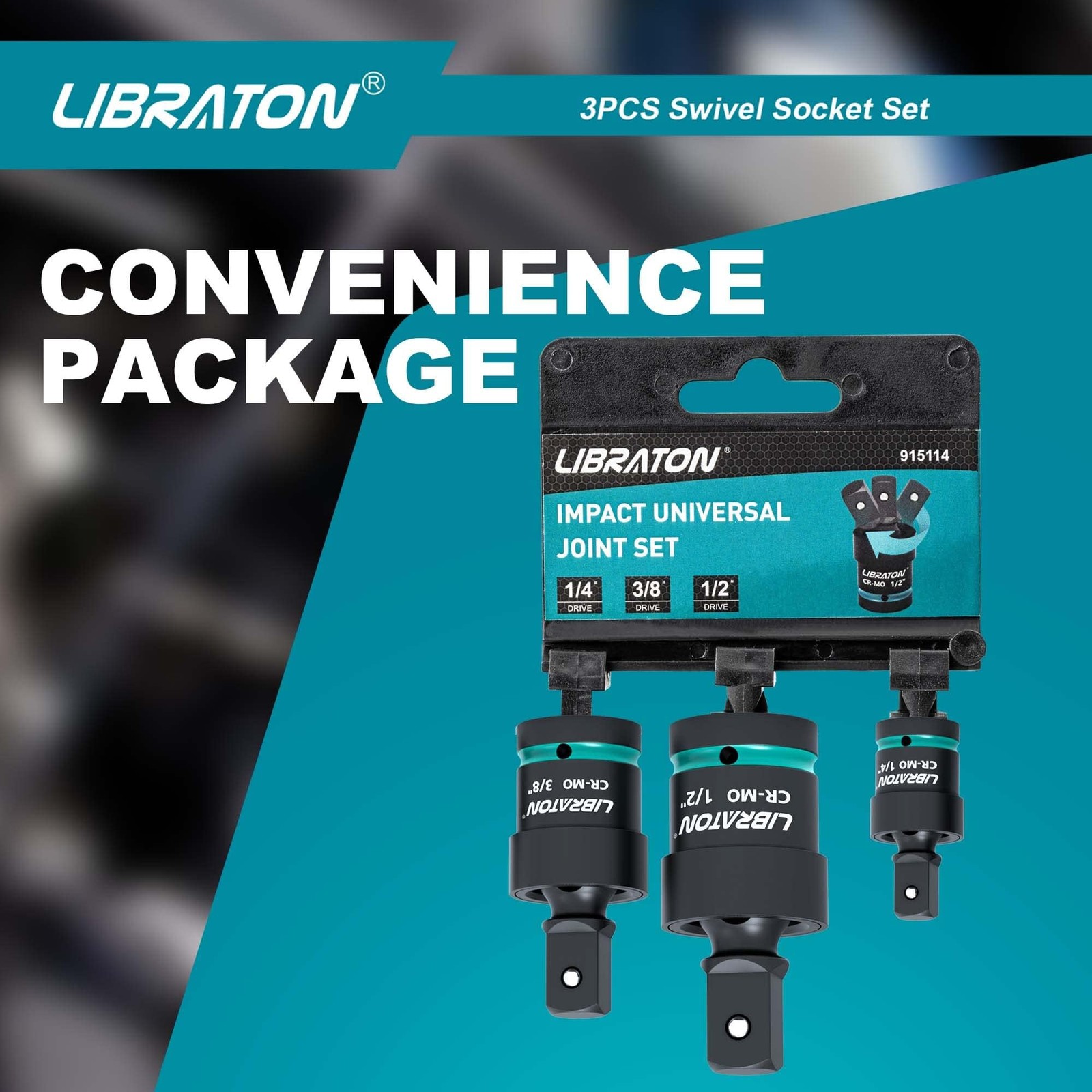 Libraton Swivel Socket Set, Impact Swivel Socket Set, Wobble Socket, Impact G…